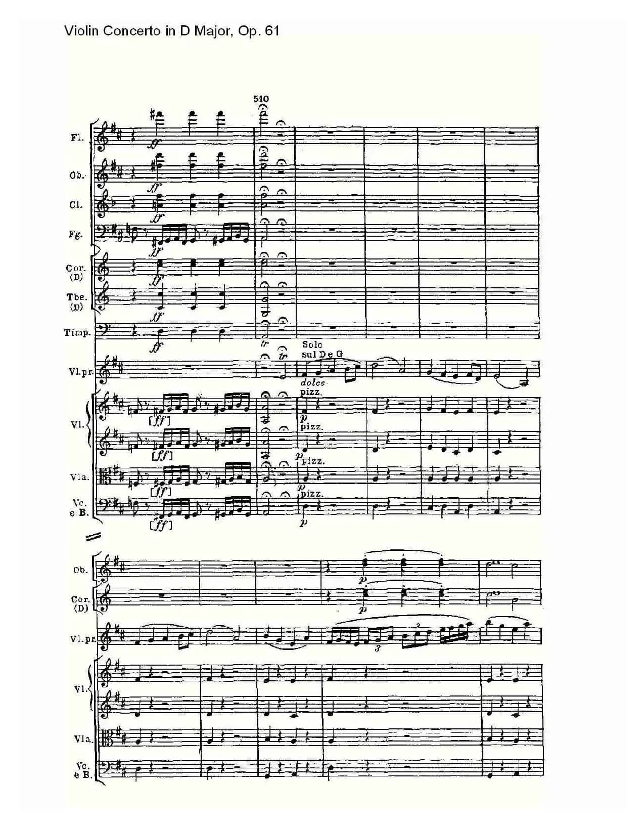 D大调小提琴协奏曲 Op.61第一乐章（二）