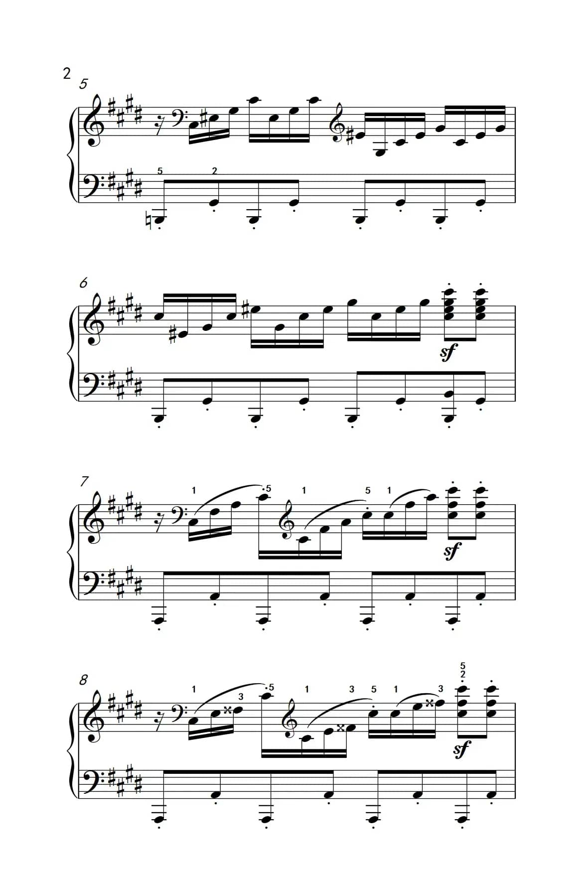 第十四号钢琴奏鸣曲（月光） 激动的急板