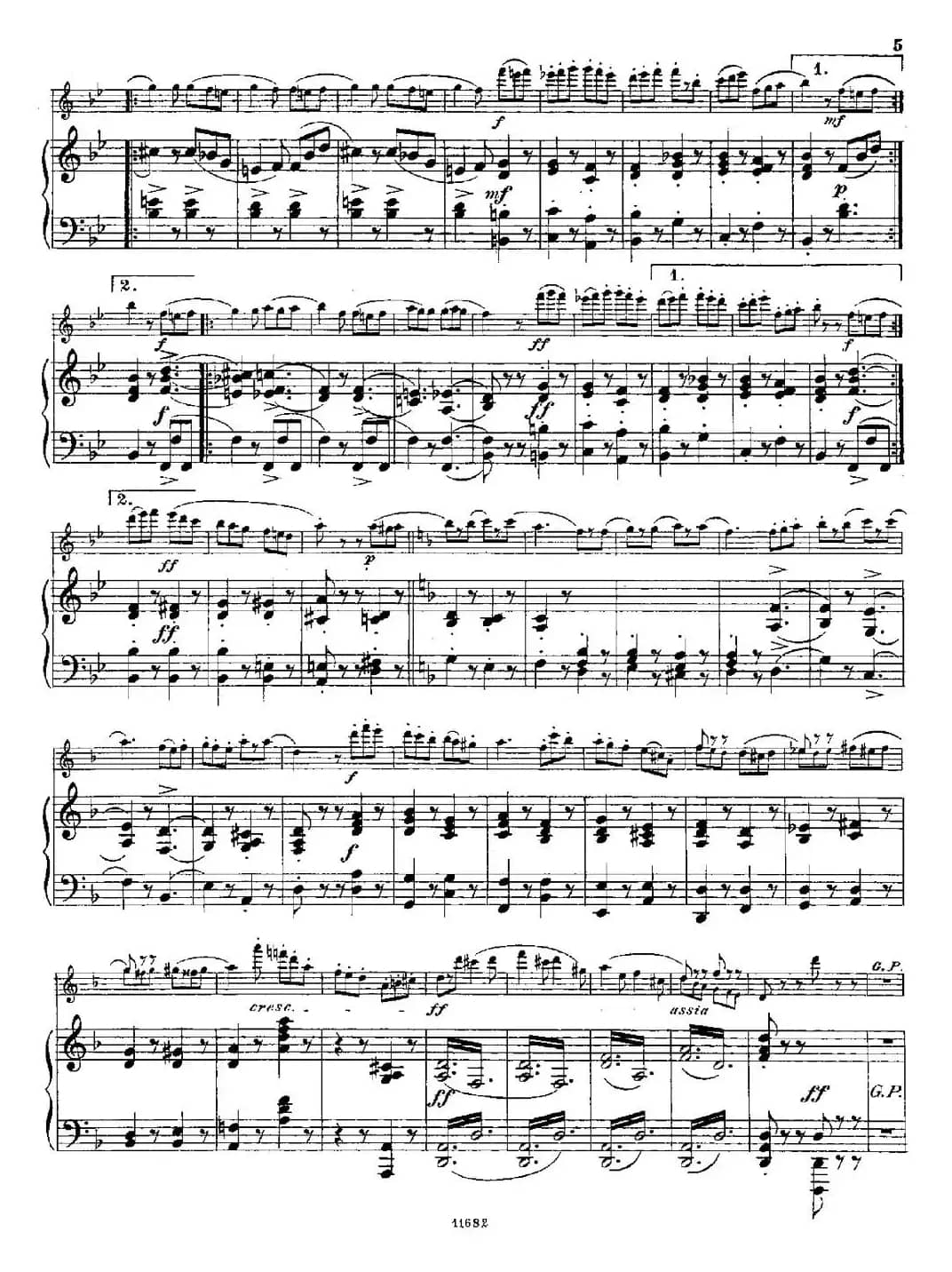 Fantaisies nationales. Italien. （Op.59 No.5）（长笛+钢琴伴奏）