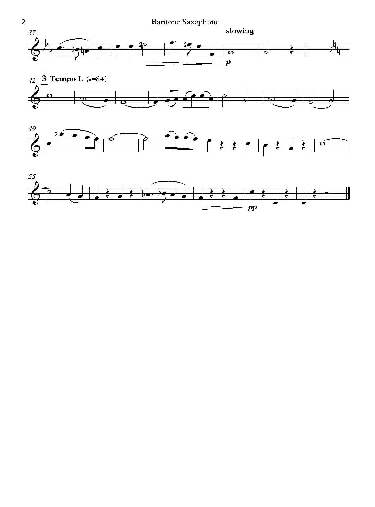 Midwinter Carol（四重奏分谱）