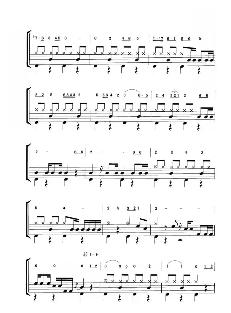 红色摇滚（鼓谱）