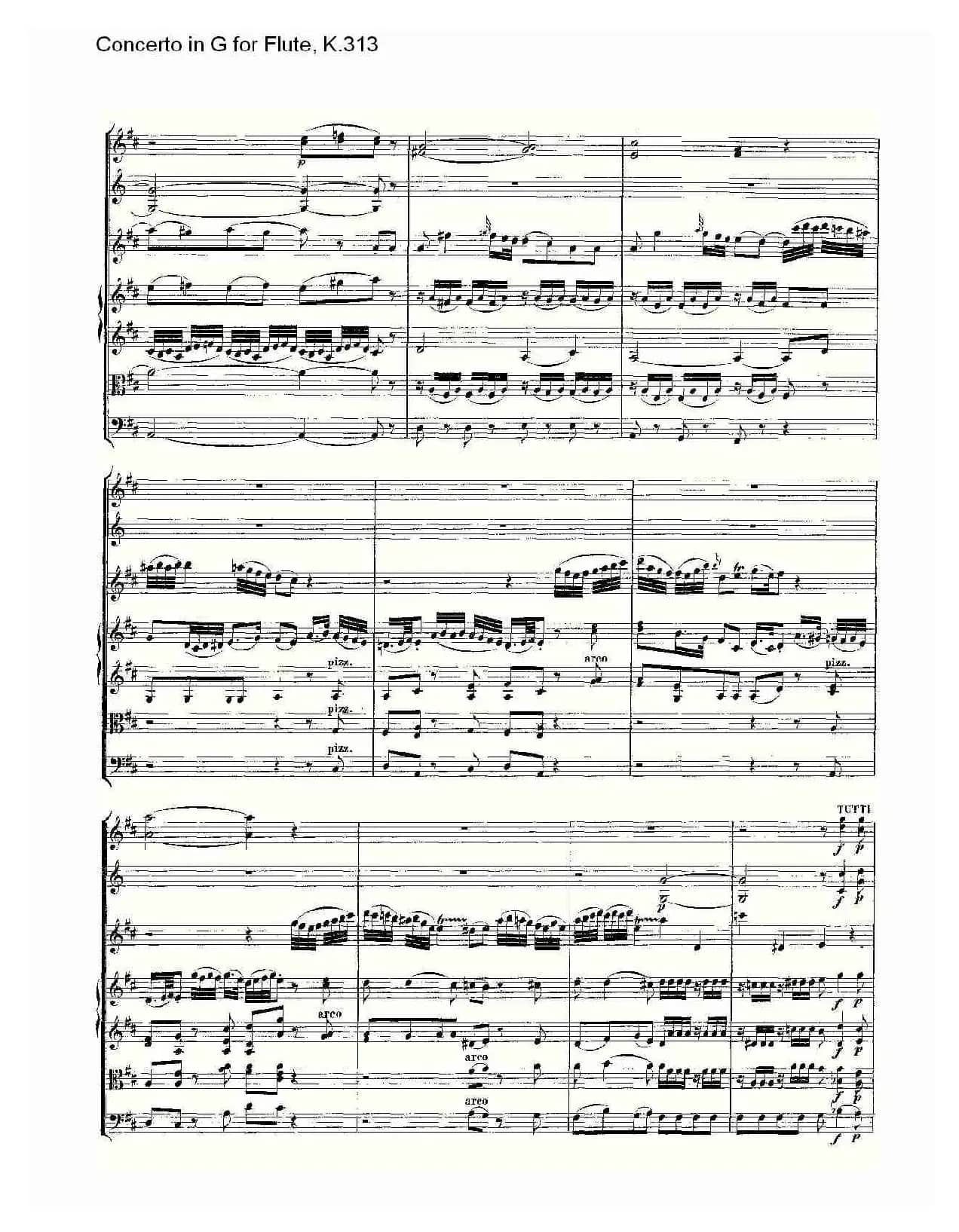 Concerto in G for Flute, K.313（G调长笛协奏曲, K.313）
