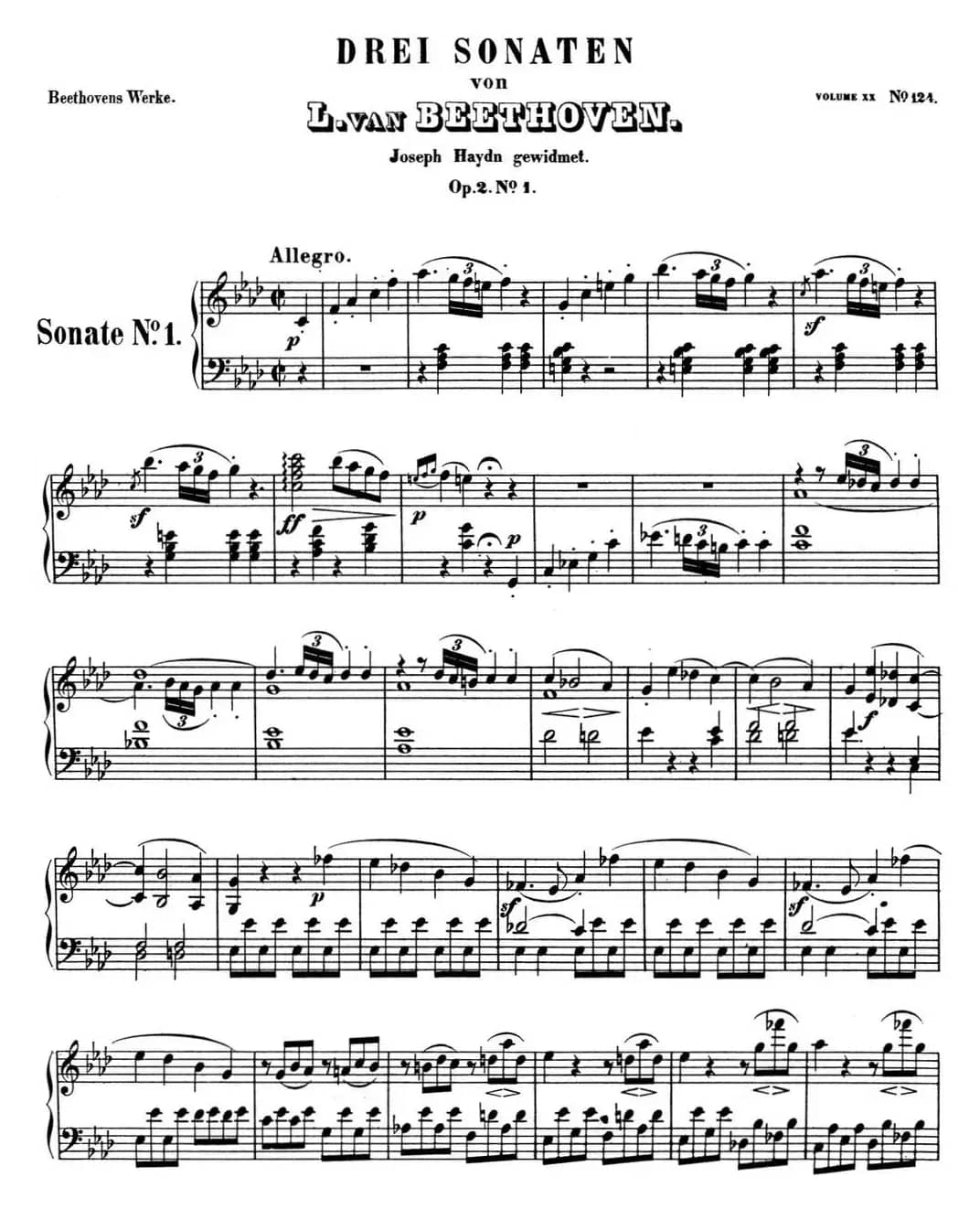 贝多芬钢琴奏鸣曲01 f小调 Op.2 No.1 F minor