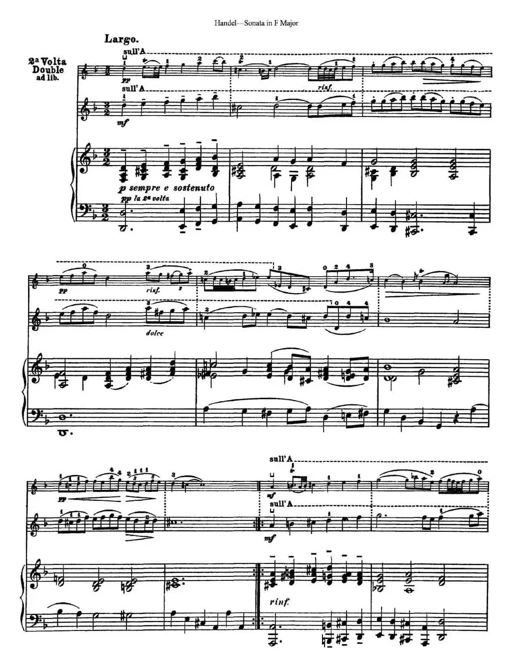 Violin Sonata No.3 in F major（小提琴+钢琴伴奏）