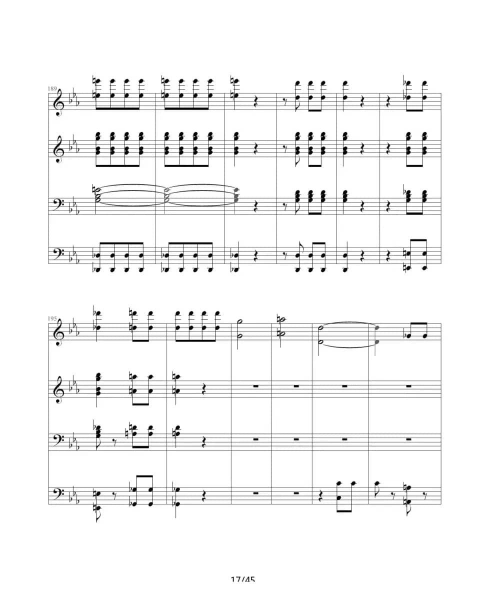 命运交响曲（四手联弹）