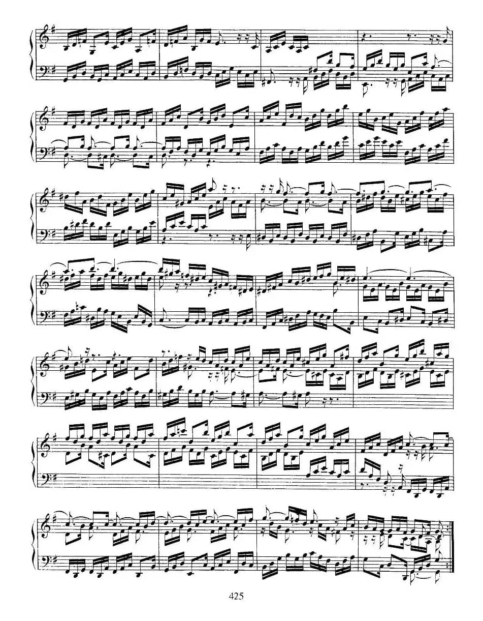 法国组曲之五:G大调