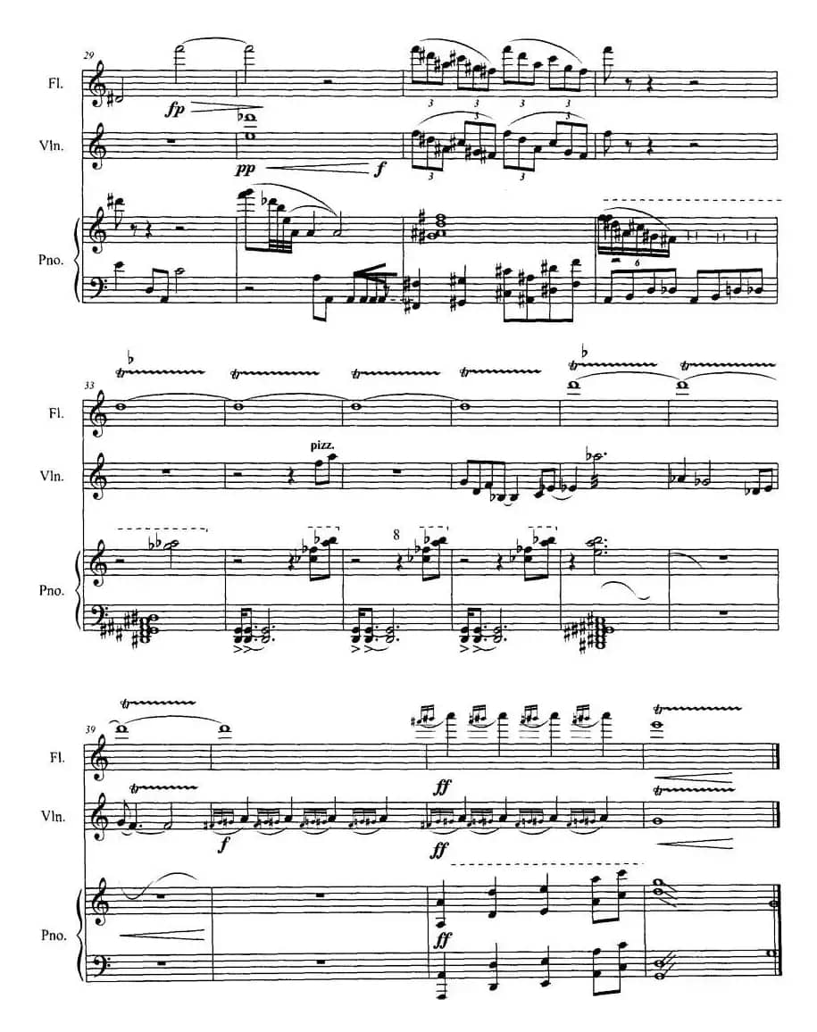 长笛与小提琴组曲：（一）古墓（带钢琴伴奏）