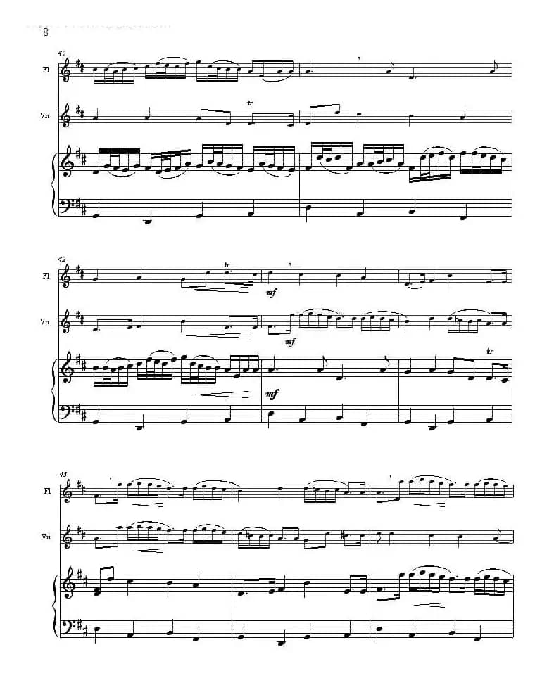 Canon in D（G大调卡农）（长笛+小提琴+钢琴三重奏）