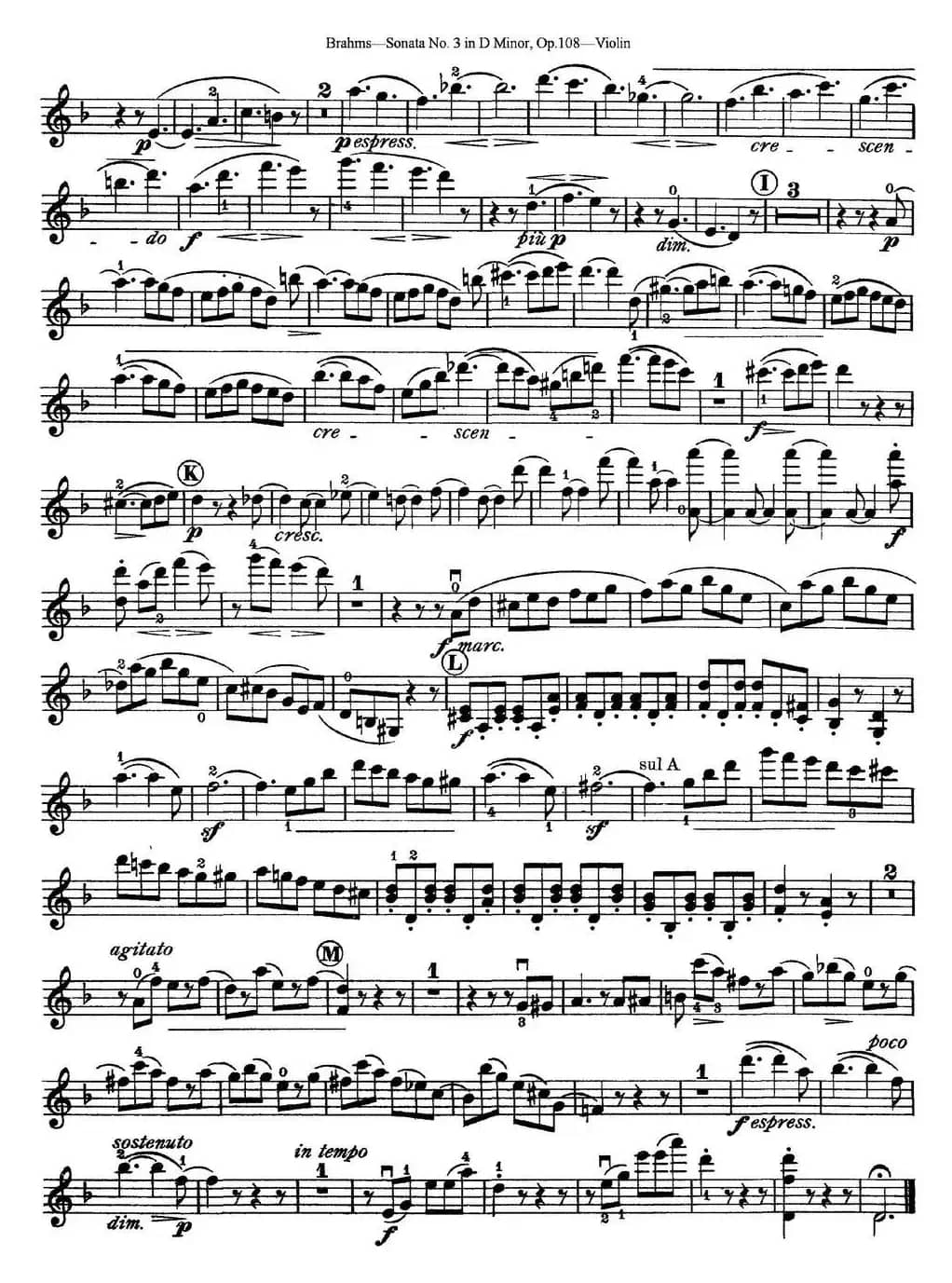 Violin Sonata No.3 in D Minor Op.108