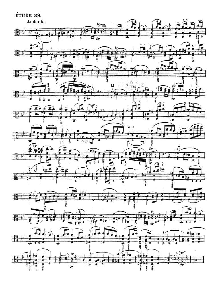 克莱采尔《中提琴练习曲40首》（ETUDE 39-40）