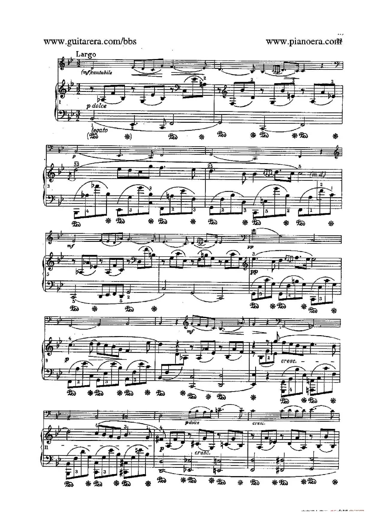 Sonata for Cello and Piano in g Minor Op.65（g小调大提琴奏鸣曲·大提琴+钢琴）