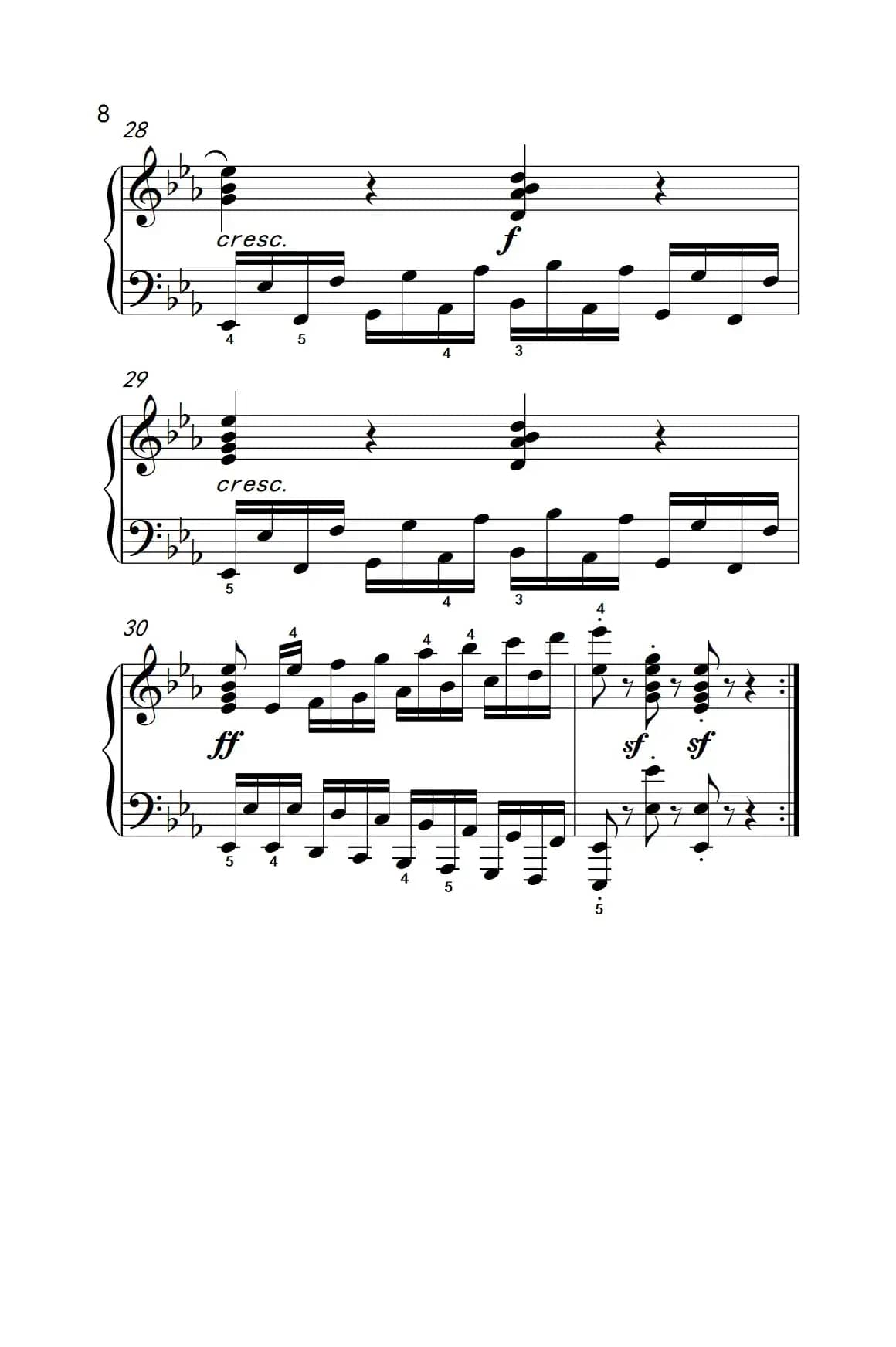 车尔尼钢琴八度练习曲 553（4）