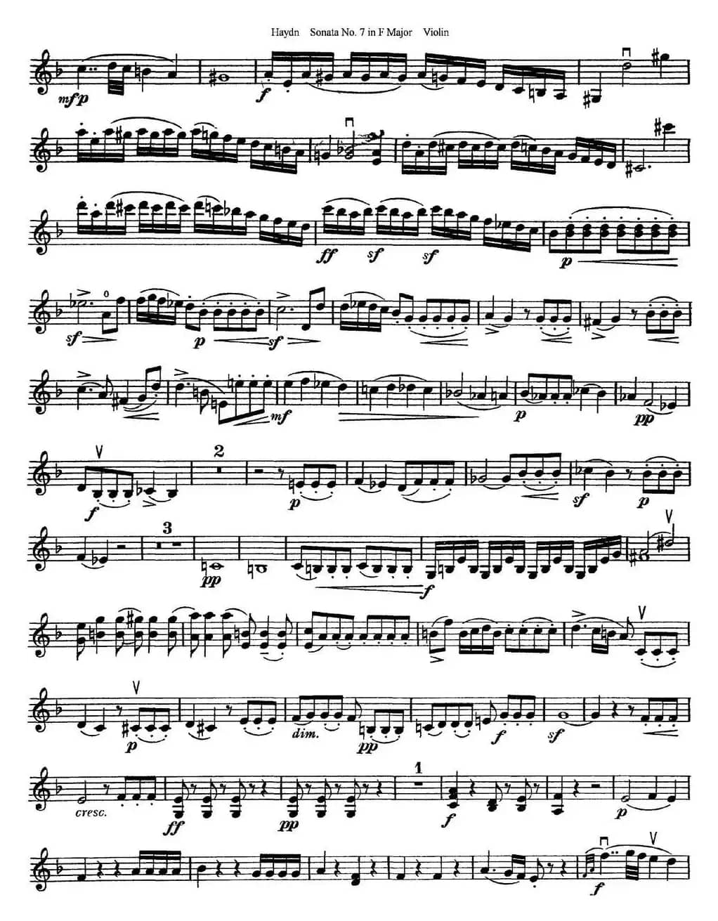 Violin Sonata No.7 in F Major