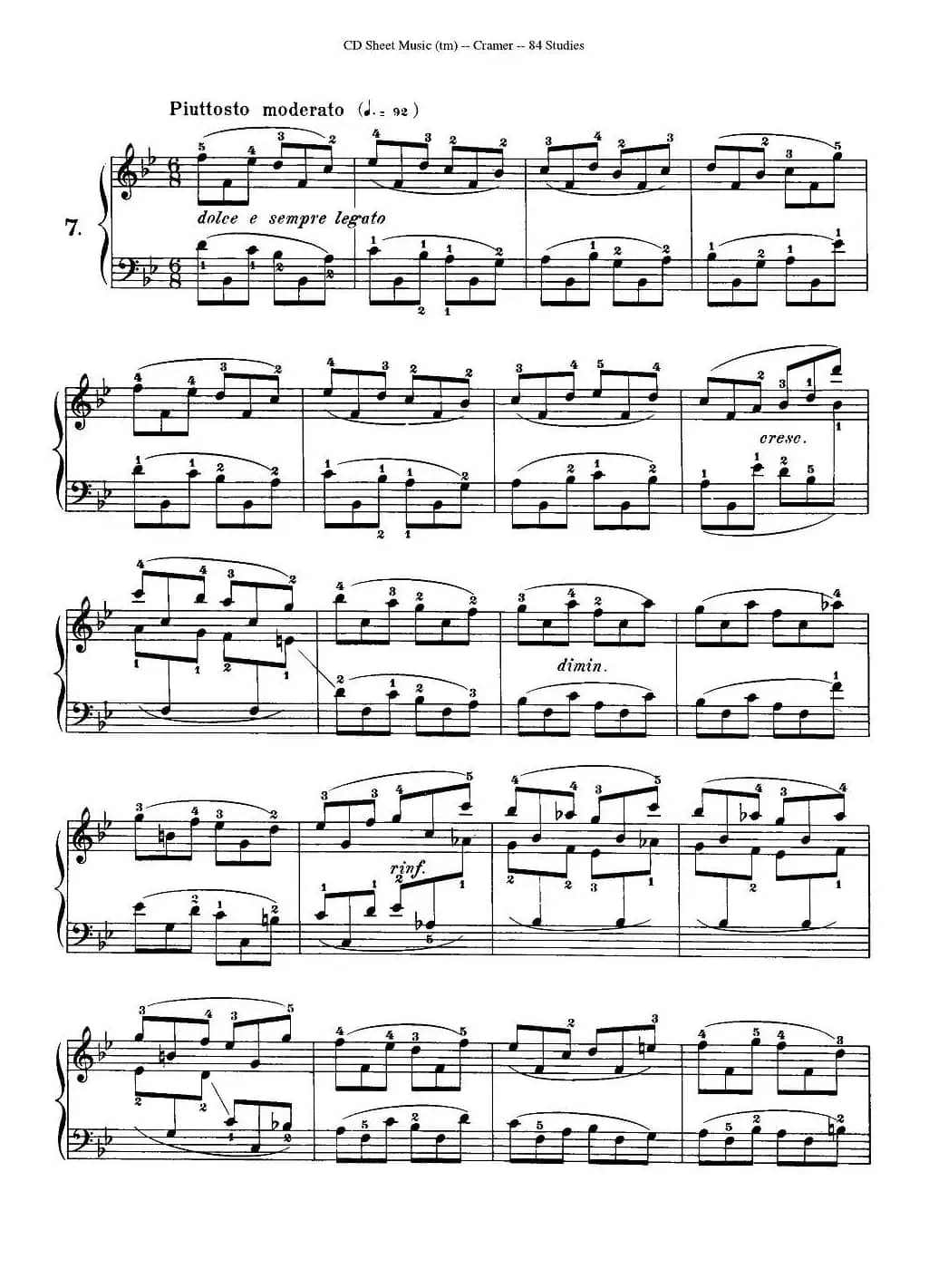 Cramer - 84 exercices（6—10）（克拉莫84首钢琴练习曲）