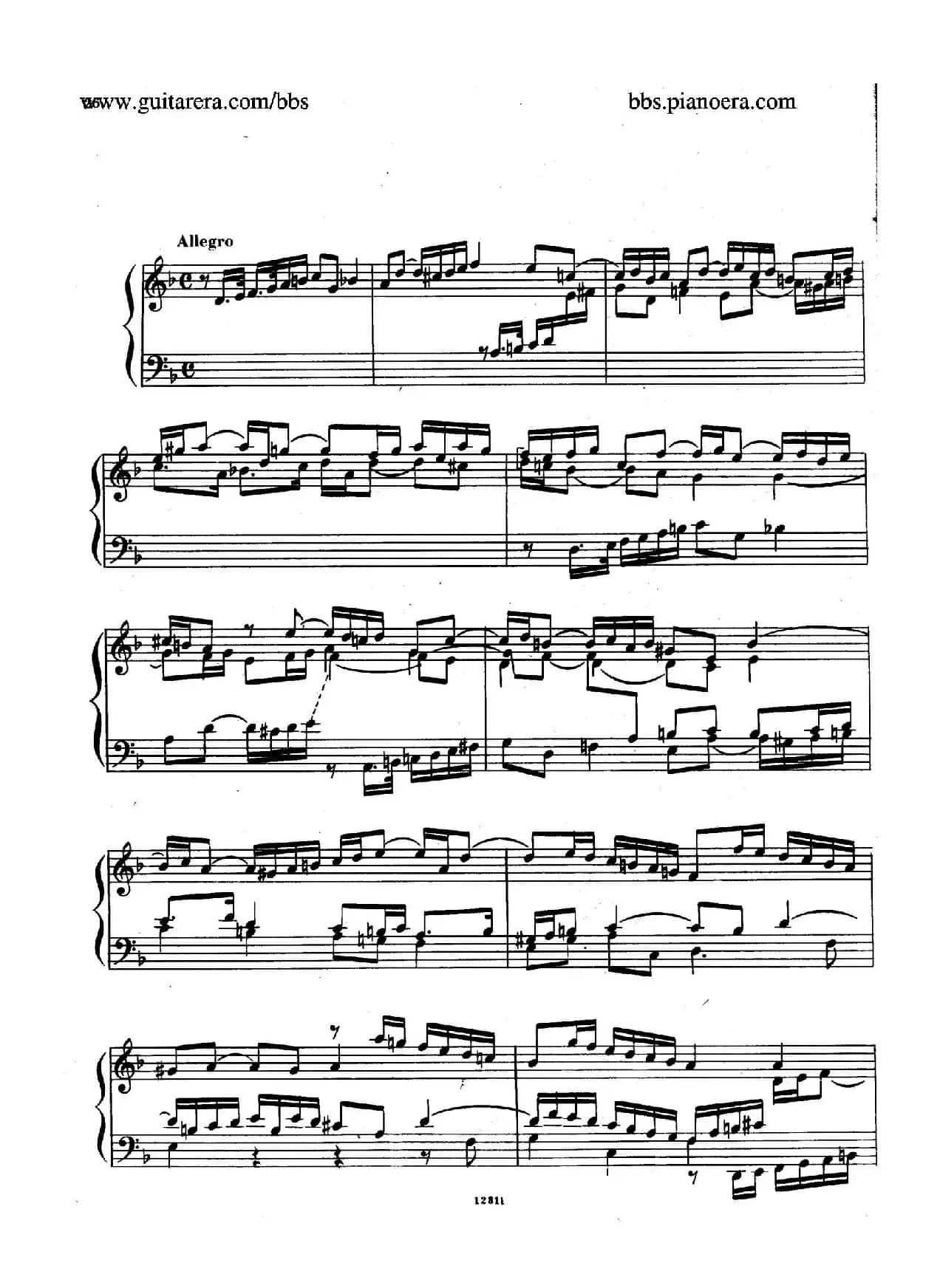 Suite No.3 in d Minor HWV 428（d小调第三组曲）
