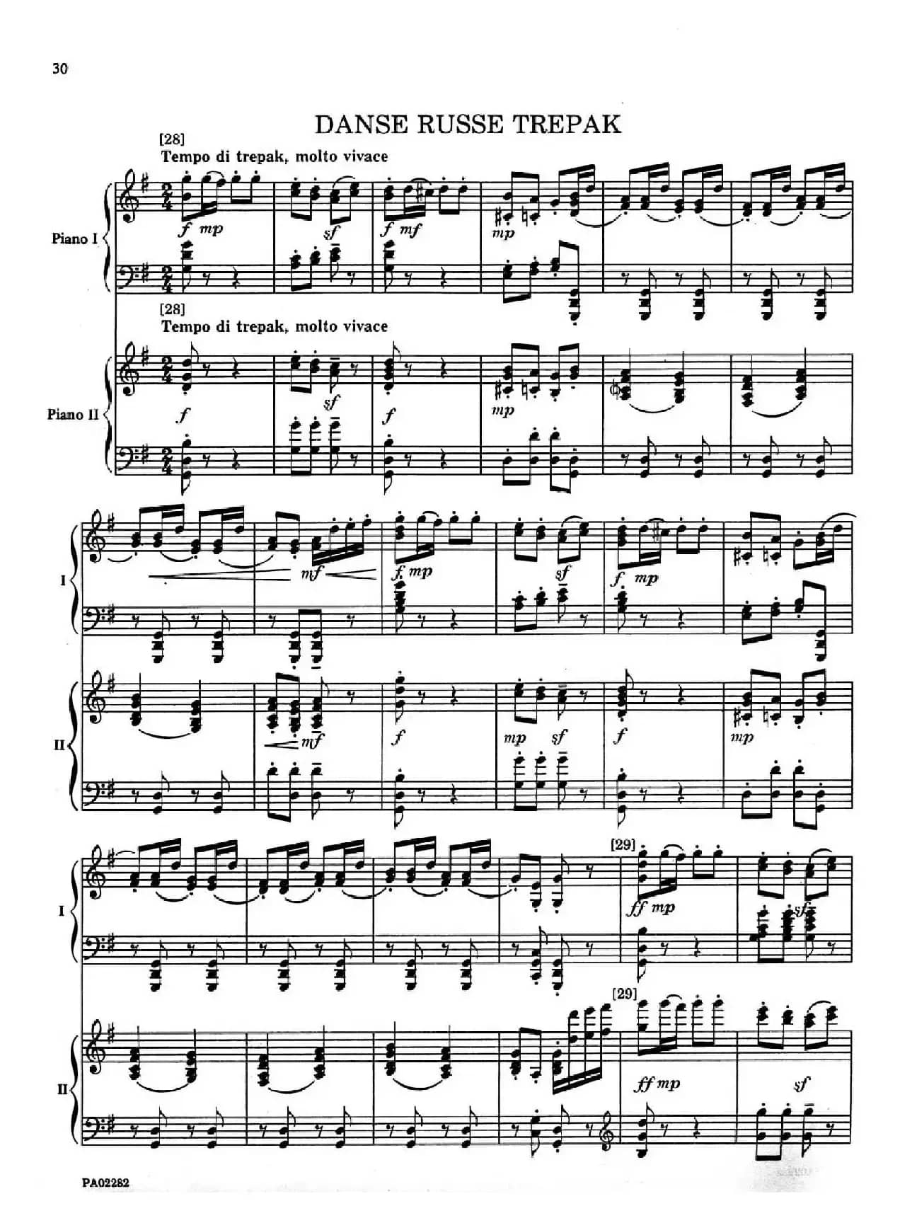 Nutcracker Op.71 芭蕾舞剧《胡桃夹子》(改编双钢琴版·第三部分)