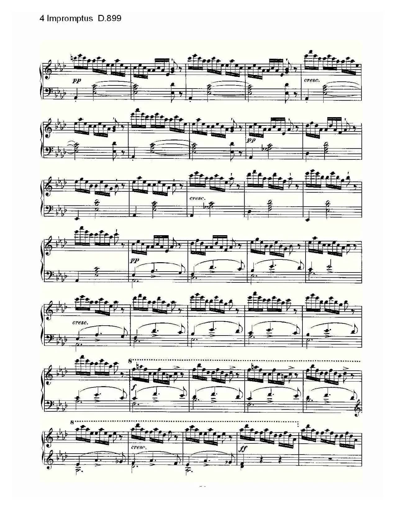 4 Impromptus D.899（4人即兴演奏 D.899）