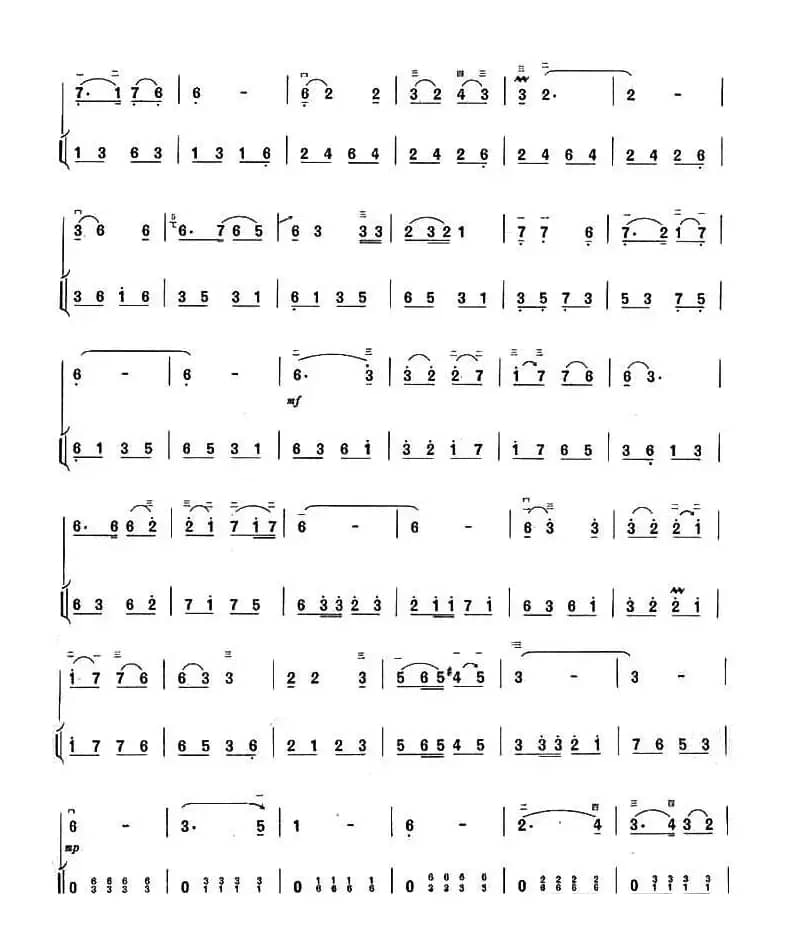 娃哈哈（扬琴伴奏谱）