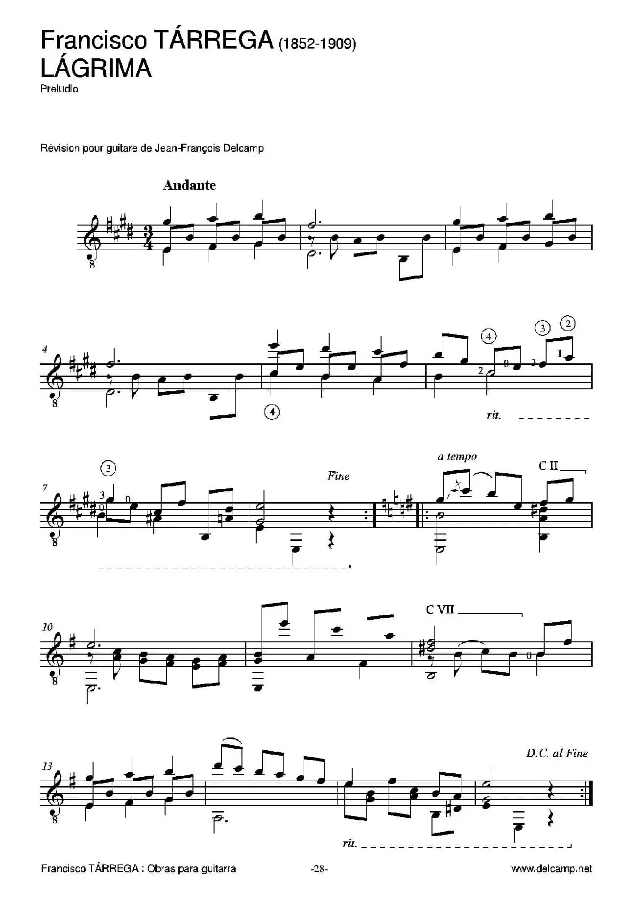 《塔雷加作品全集》第2部分（古典吉他）