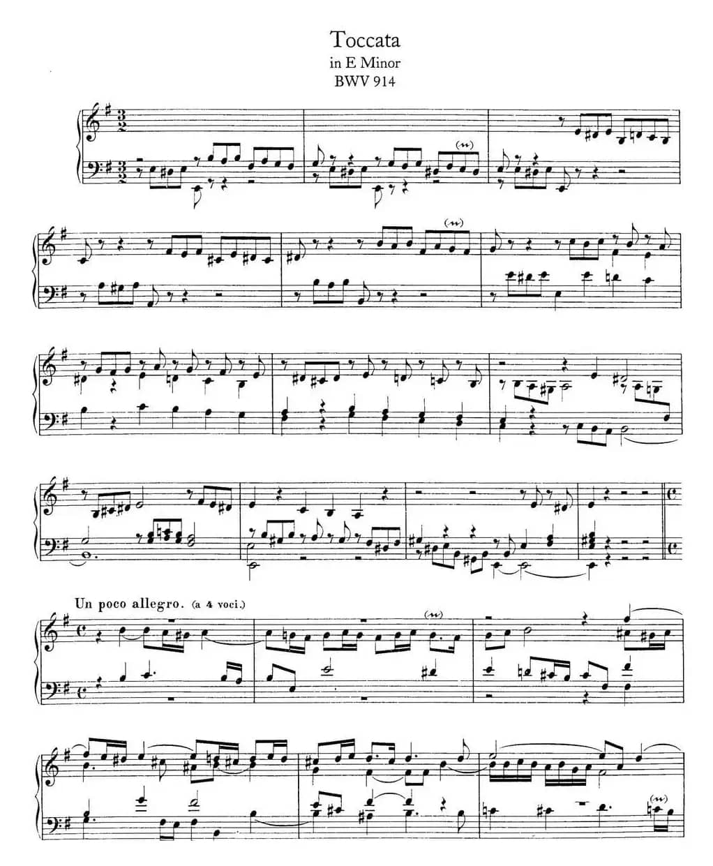 Toccata BWV 914(7首托卡塔·No.5 e小调)