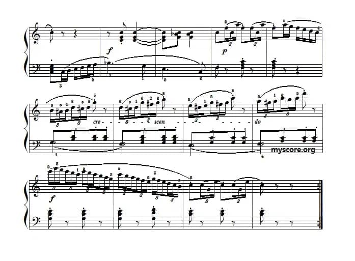 车尔尼599第80首曲谱及练习指导