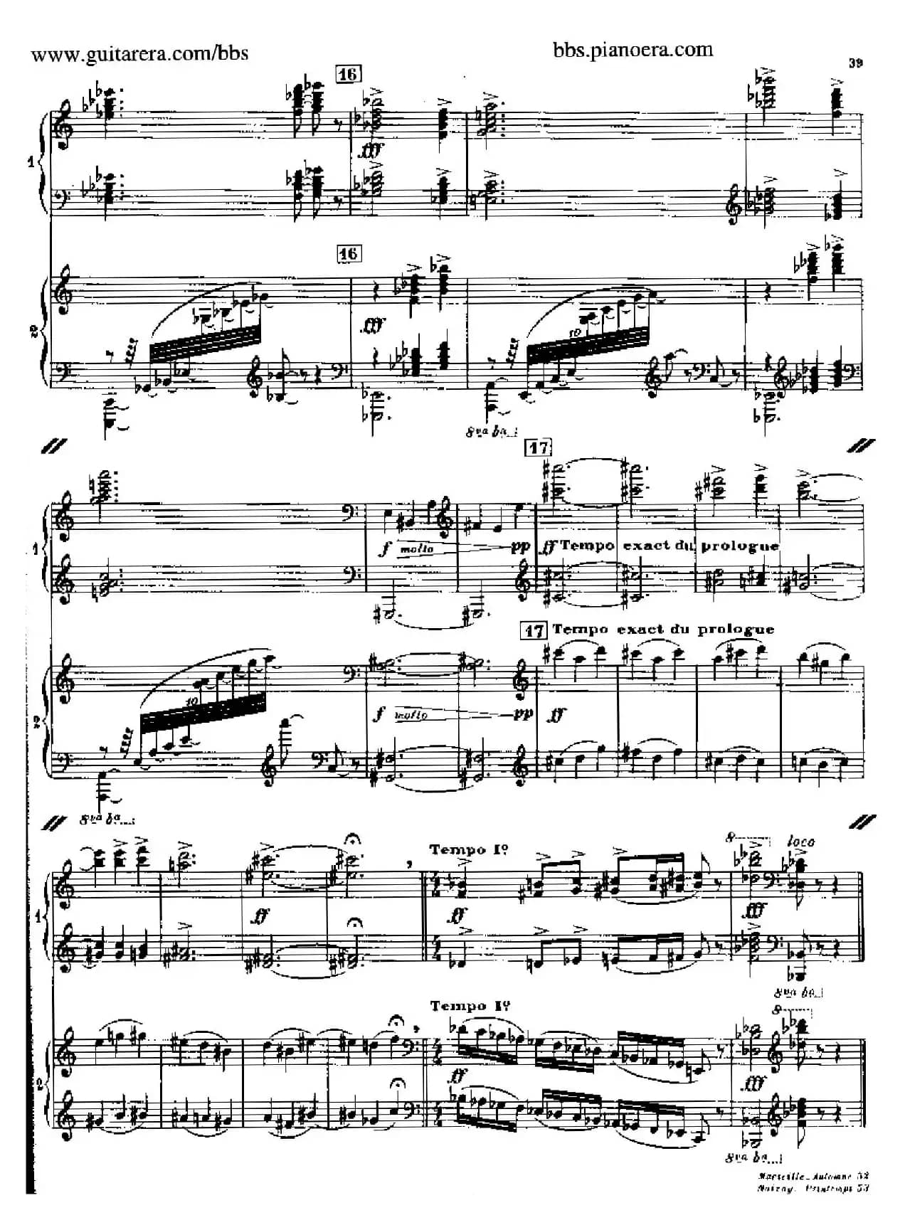 Sonata for Two Pianos（双钢琴奏鸣曲）