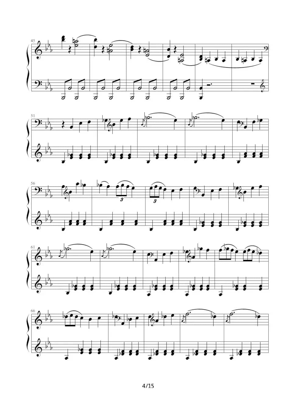 c小调第八钢琴奏鸣曲第一乐章（作品13号“悲怆”）