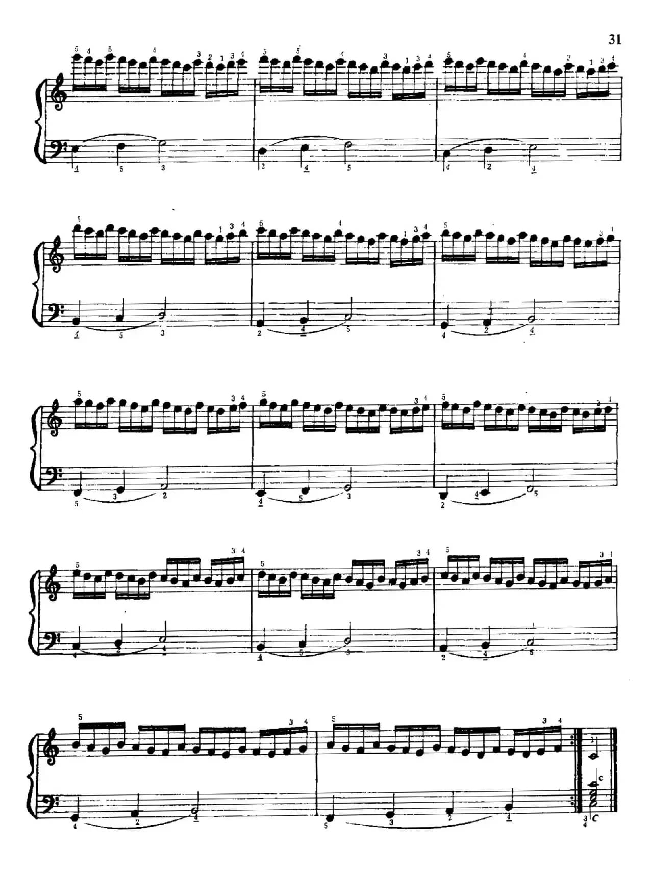 手风琴手指练习 第一部分（21—30）