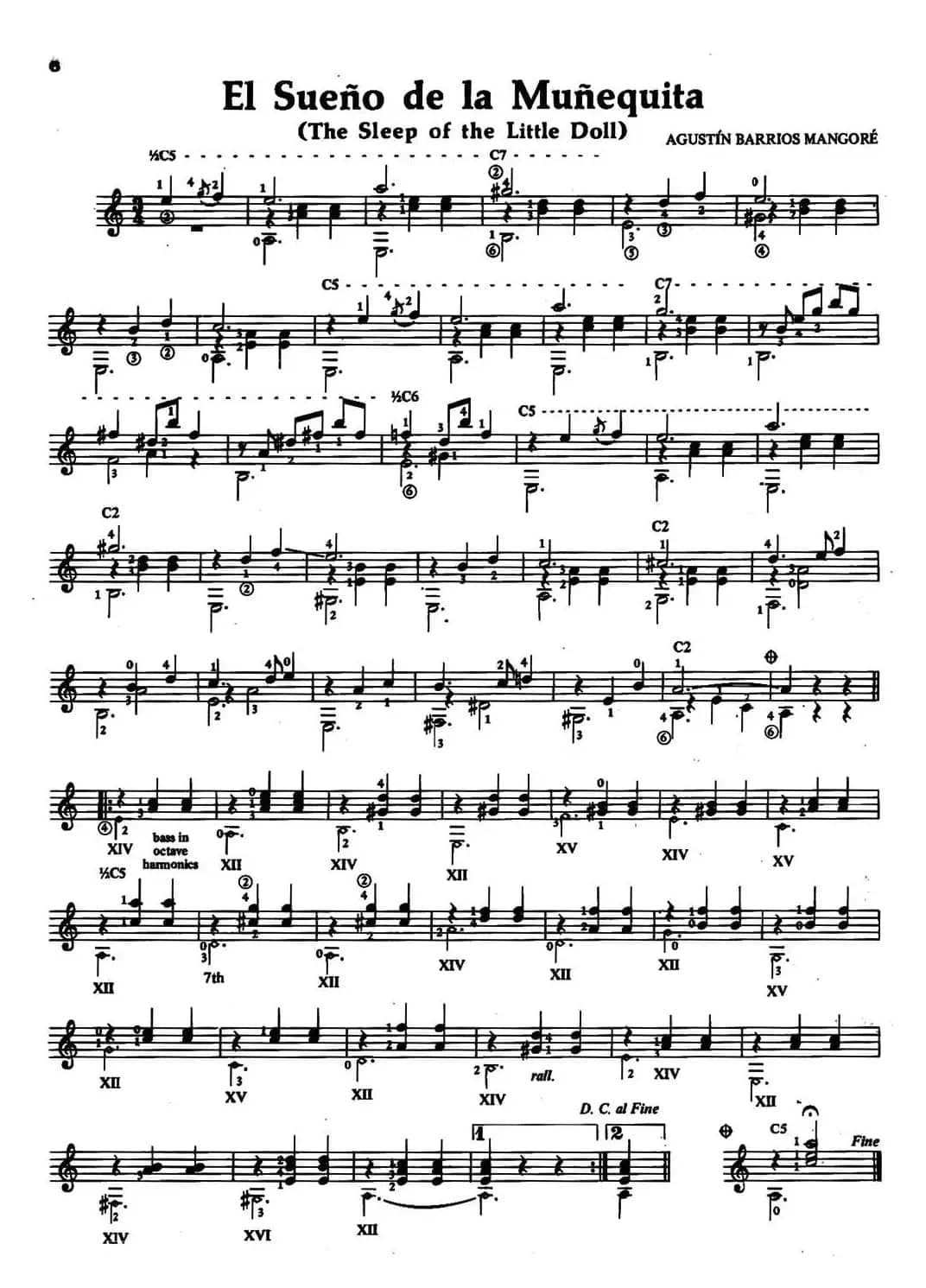 El Sueno de la Munequita（娃娃的梦）（古典吉他）