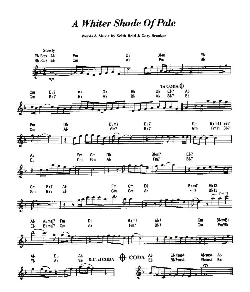 A Whiter Shade Of Pale