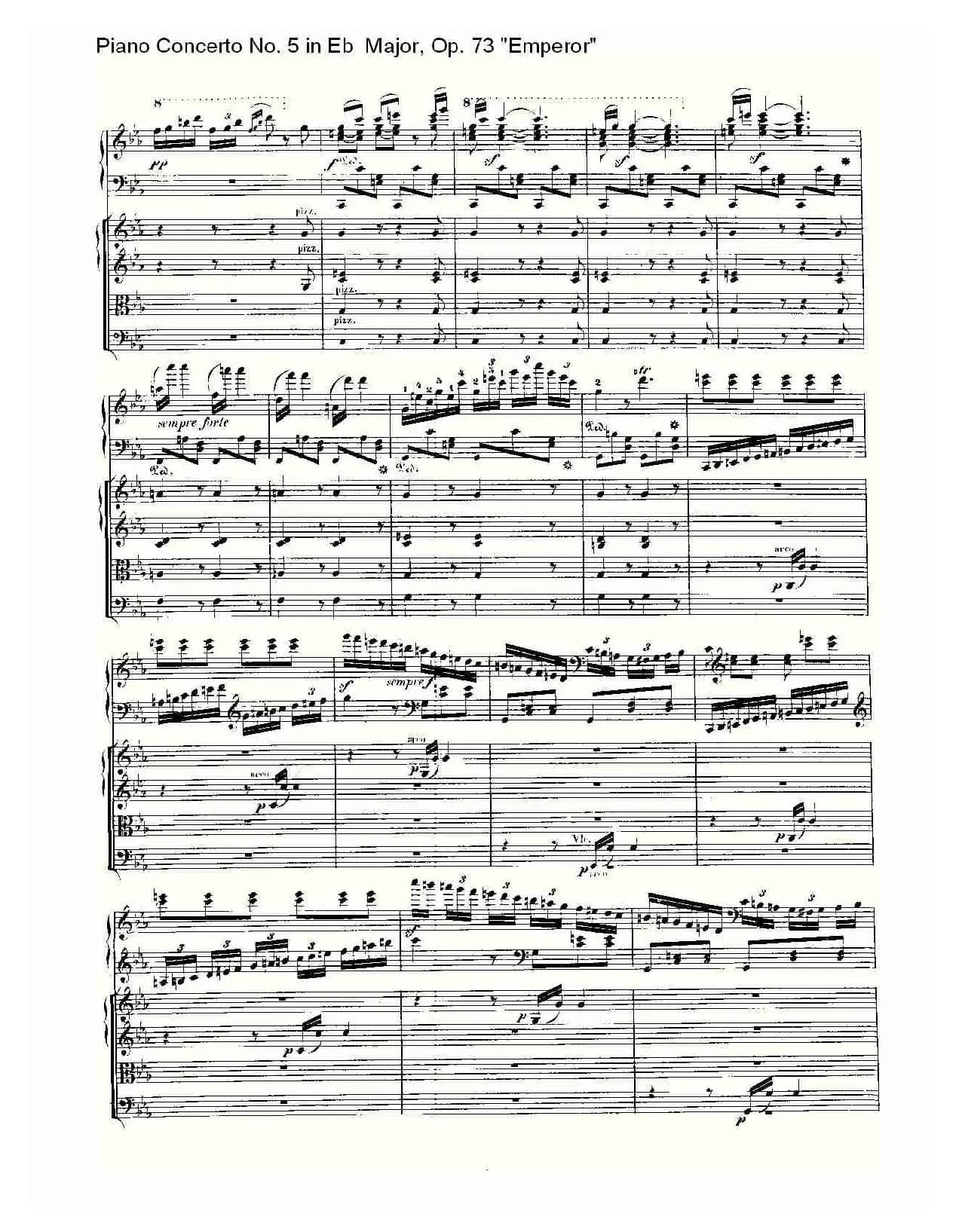 Eb大调钢琴第五协奏曲 Op.73“皇帝”第三乐章