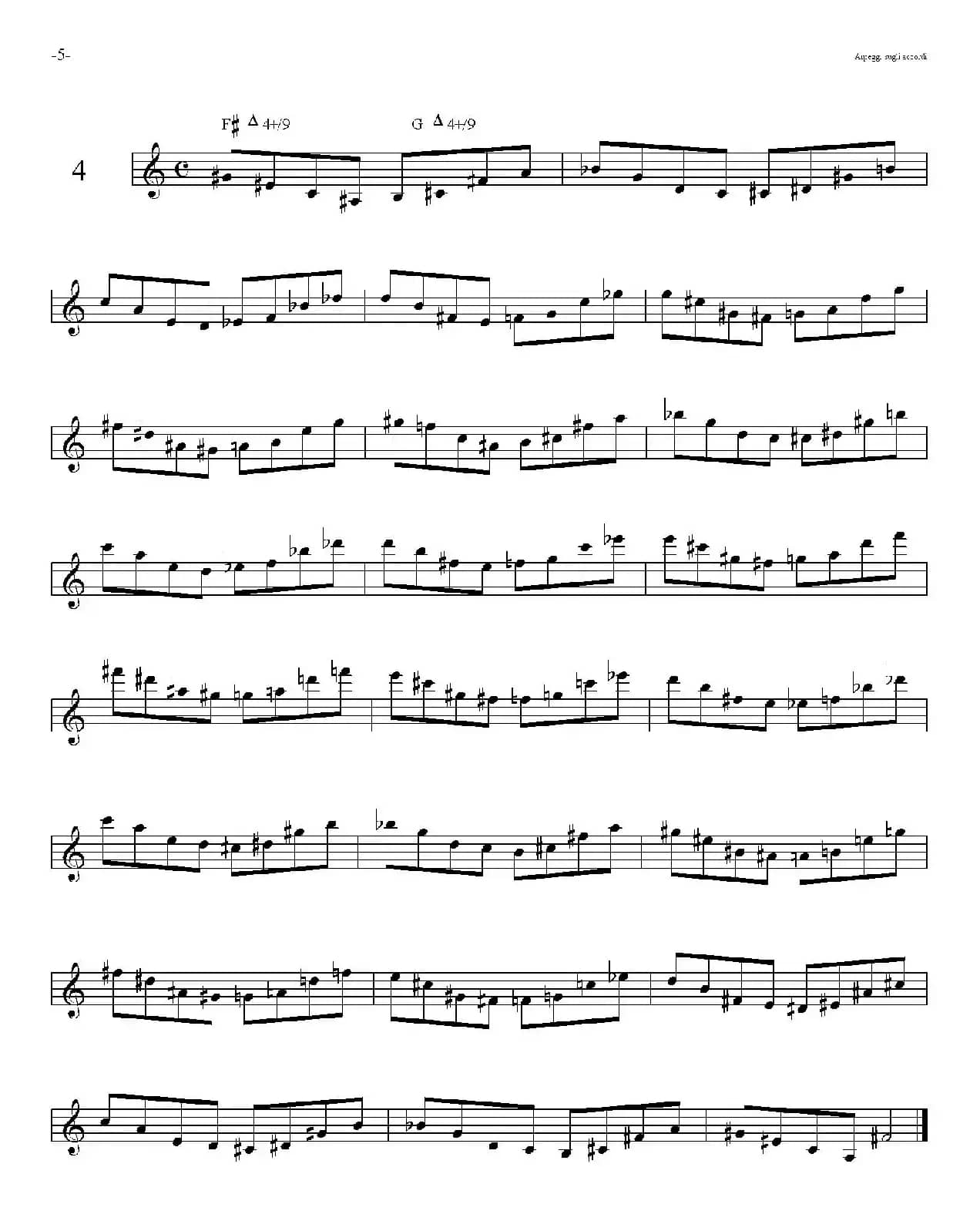 Sax Arpeggi sassofono F（音阶练习（上）1——5）