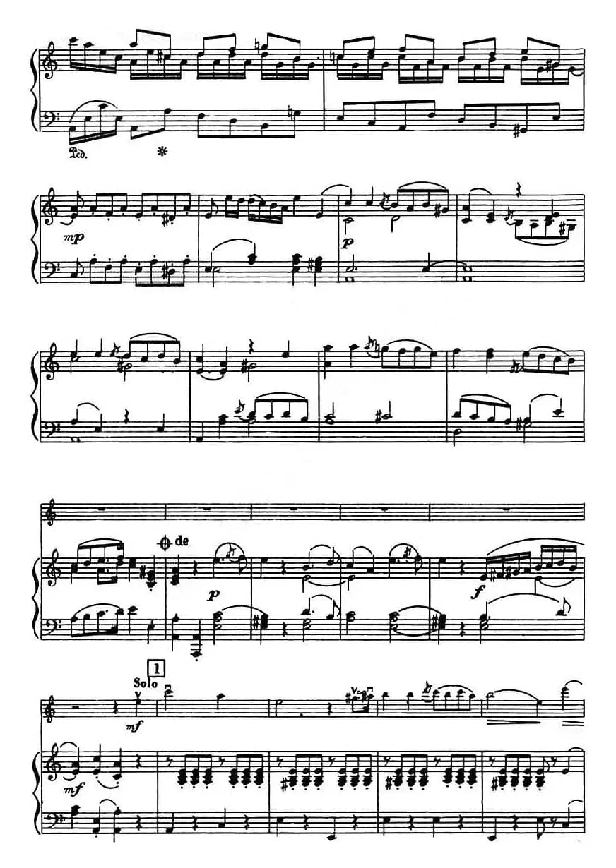 第二十二协奏曲（a小调、小提琴+钢琴伴奏）