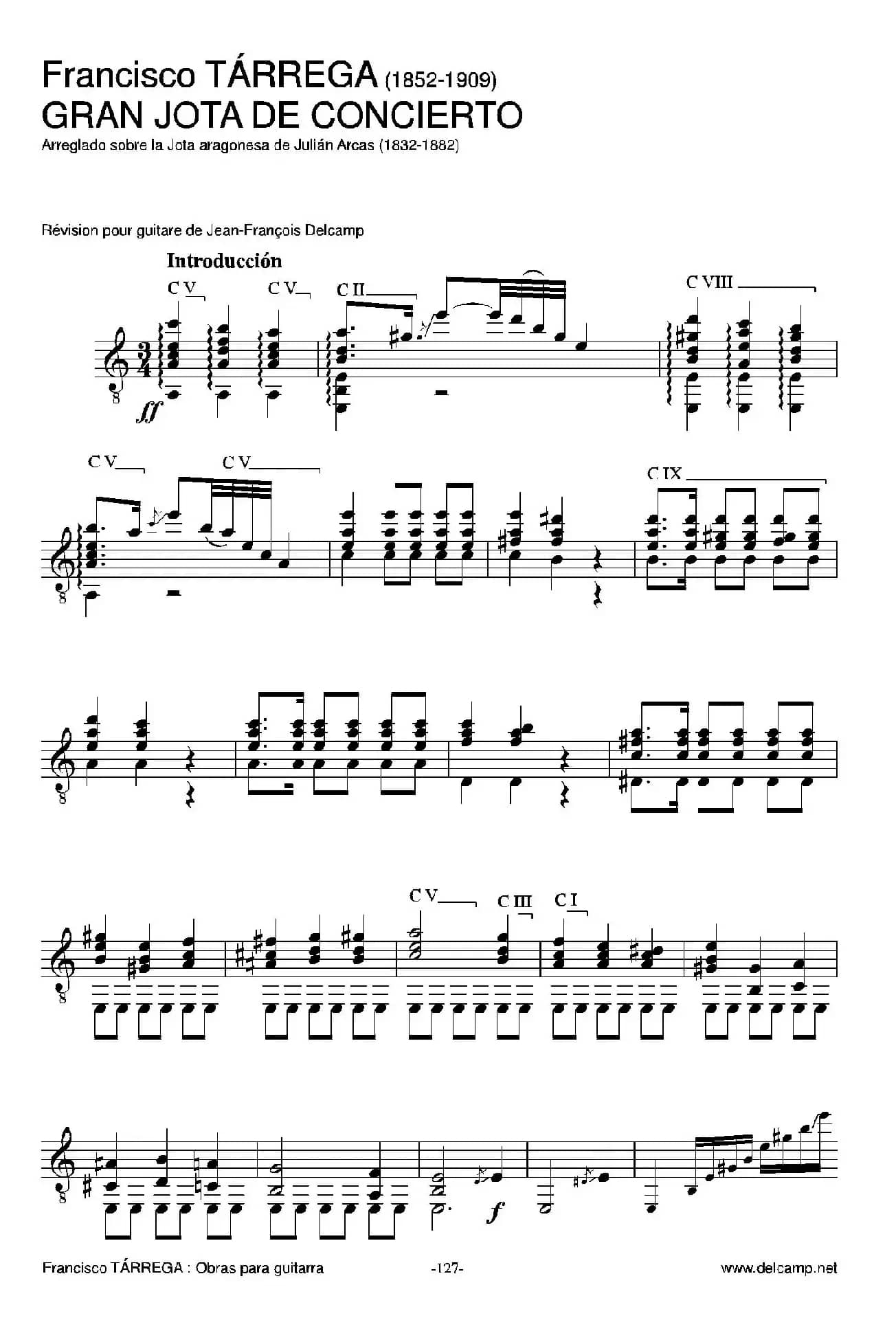 《塔雷加作品全集》第7部分（古典吉他）