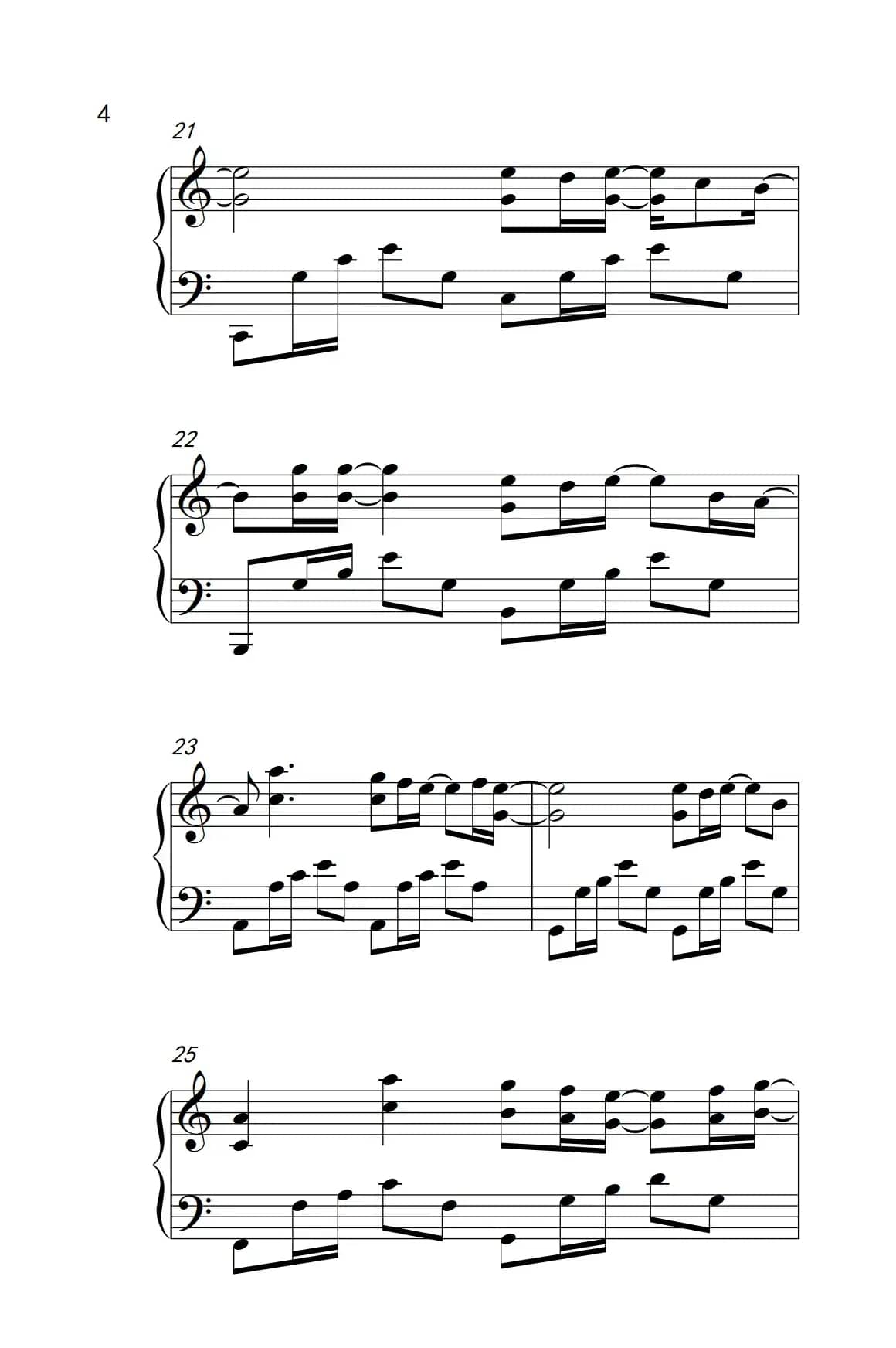 可惜没如果（《弹吧音教》制谱版）