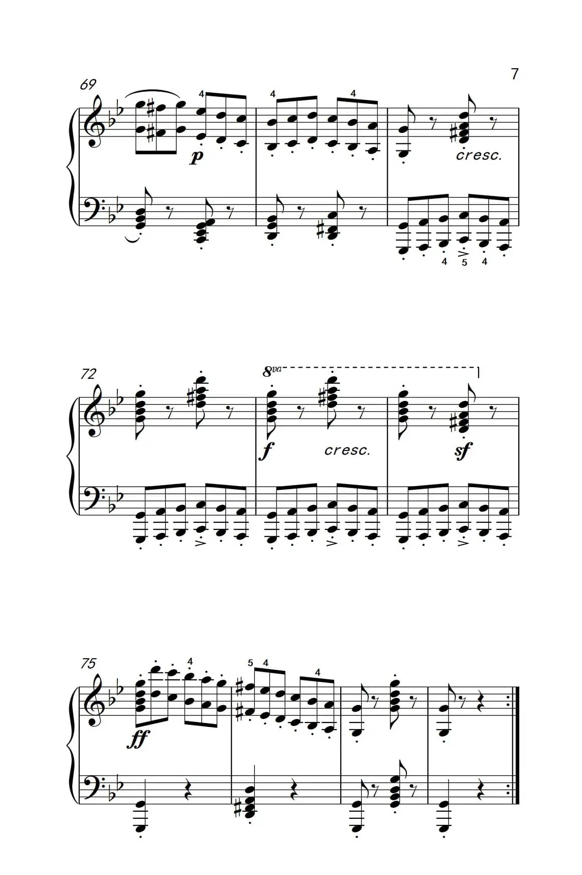 车尔尼钢琴八度练习曲 553（5）