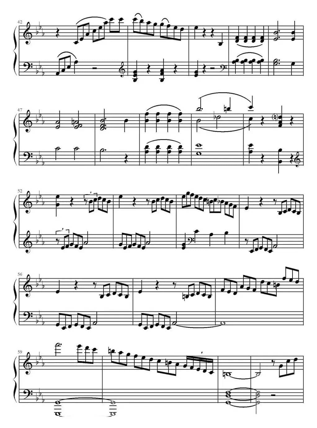 c小调第八钢琴奏鸣曲第三乐章（作品13号“悲怆”）