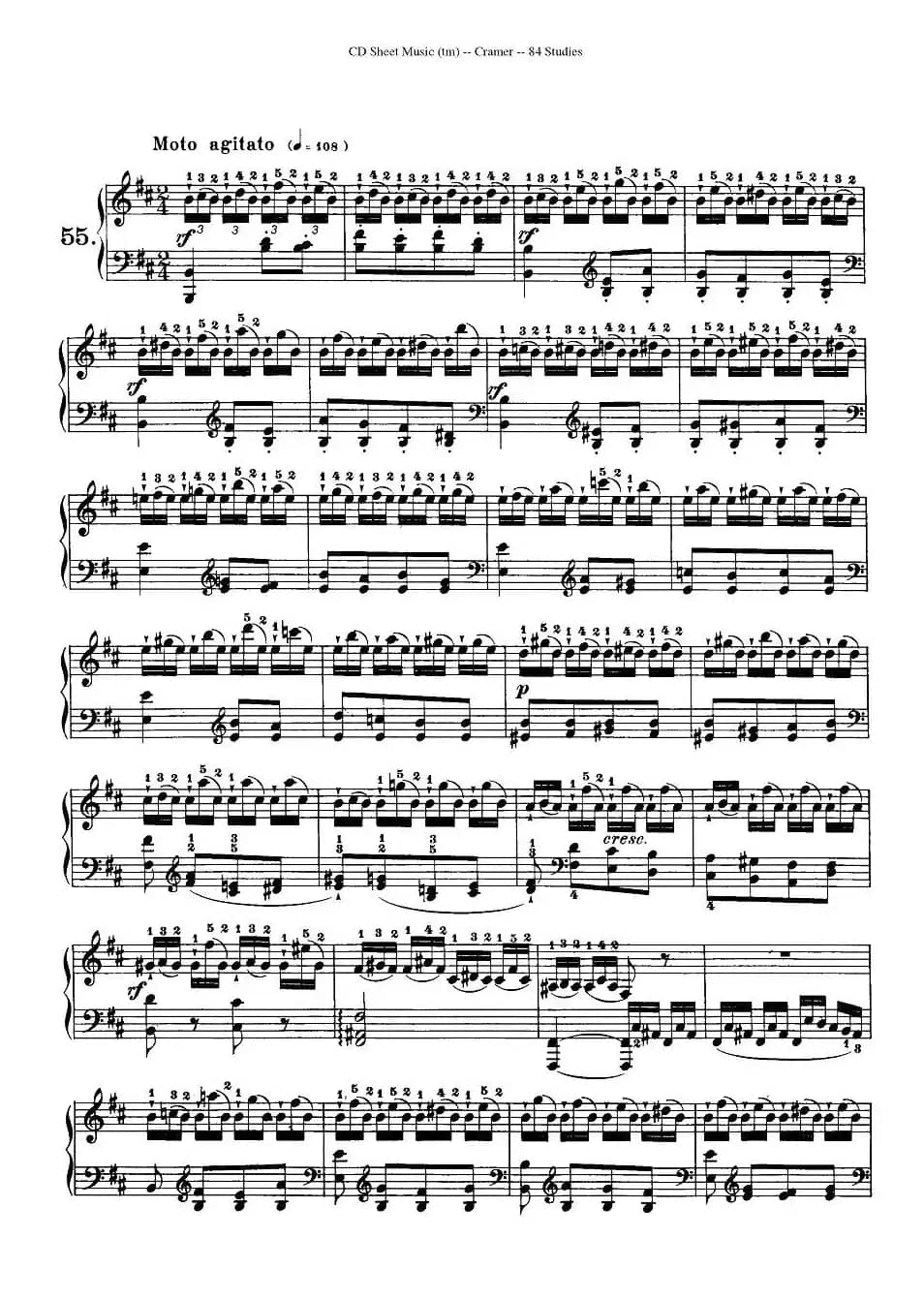 Cramer - 84 exercices（51—55）（克拉莫84首钢琴练习曲）