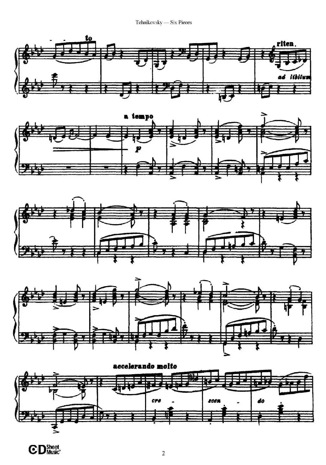 Six Pieces Op.51（6首小品·1）