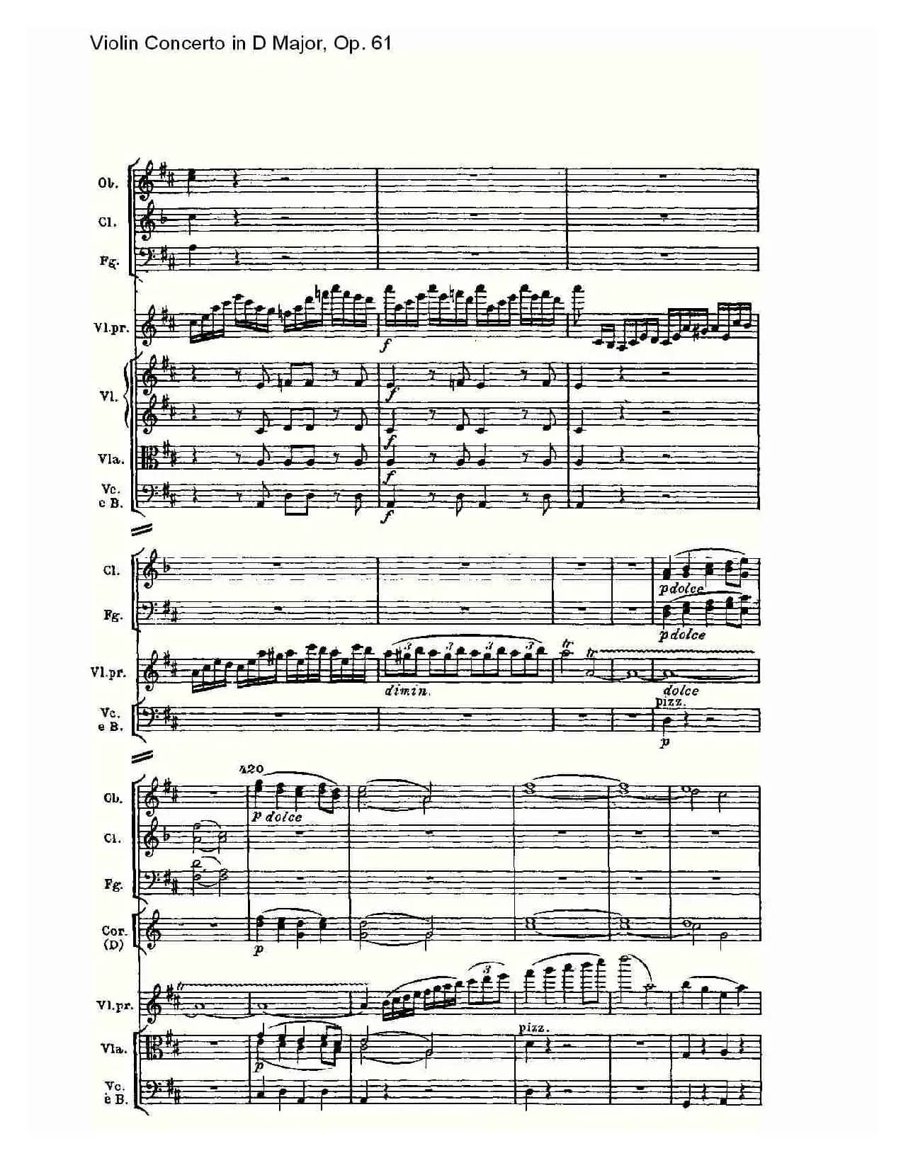 D大调小提琴协奏曲 Op.61第一乐章（二）