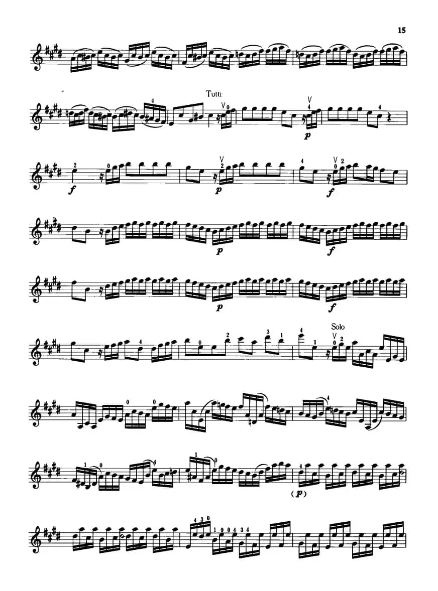 E大调协奏曲第一乐章