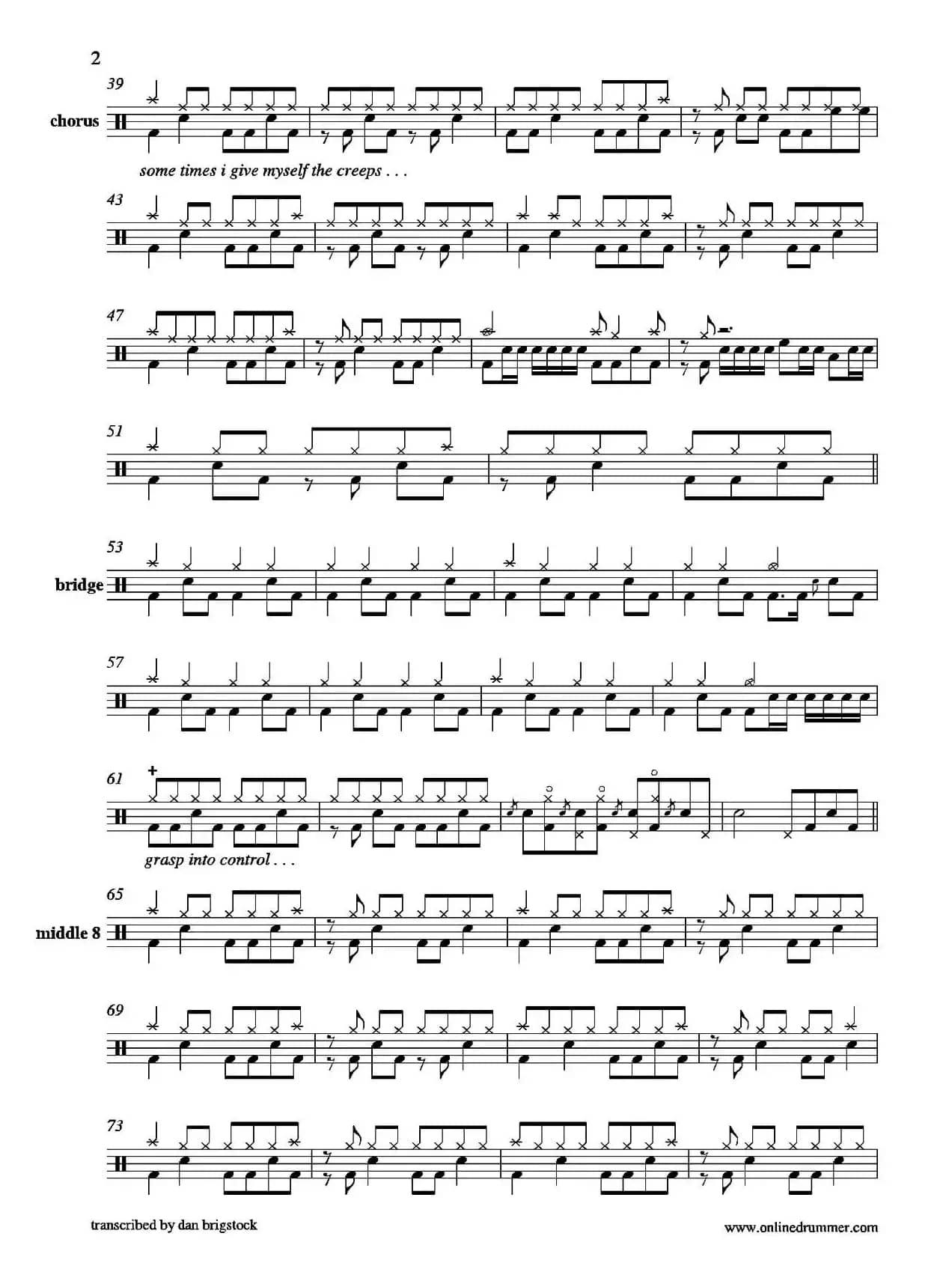 Basket Case（鼓谱）