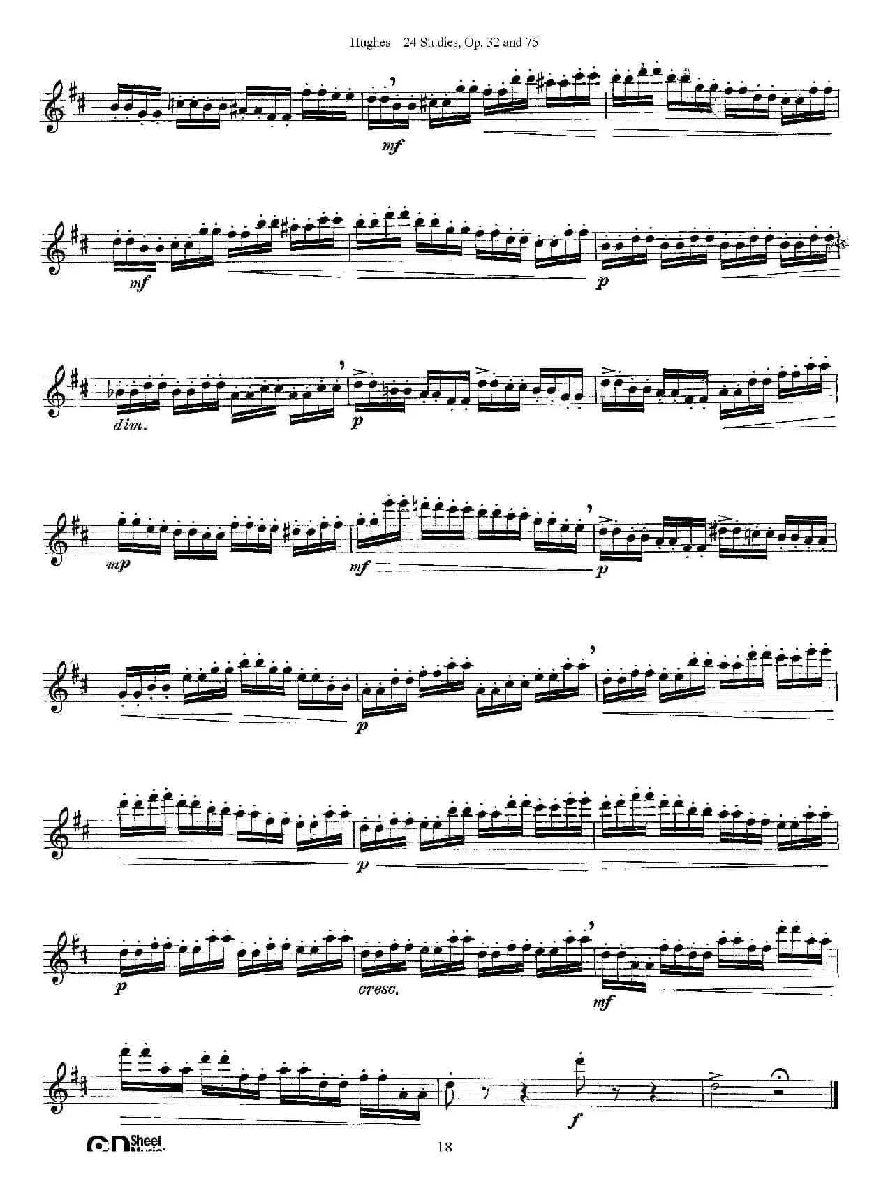 胡埃斯24首长笛练习曲Op.32（NO.11）