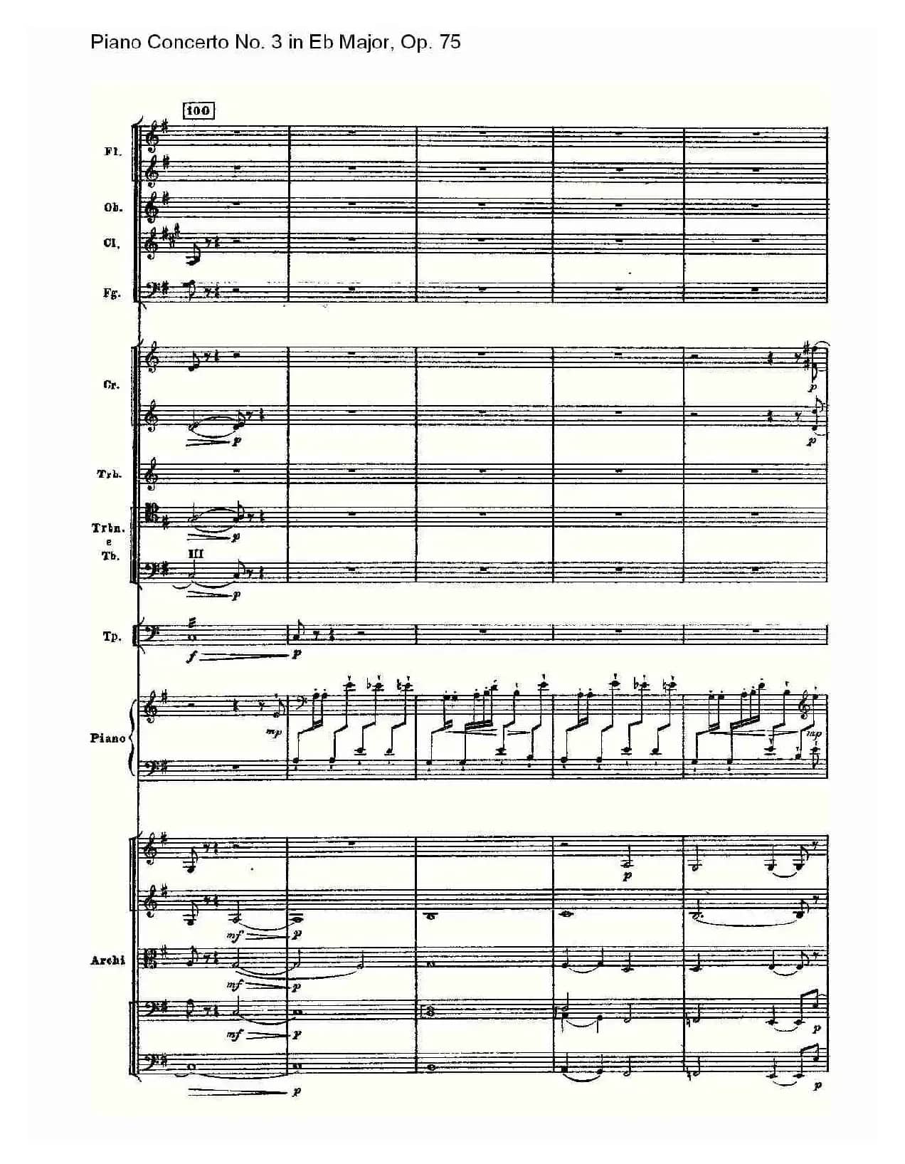 Piano Concerto No.3 in Eb Major,Op.75（Eb大调第三钢琴协奏曲）