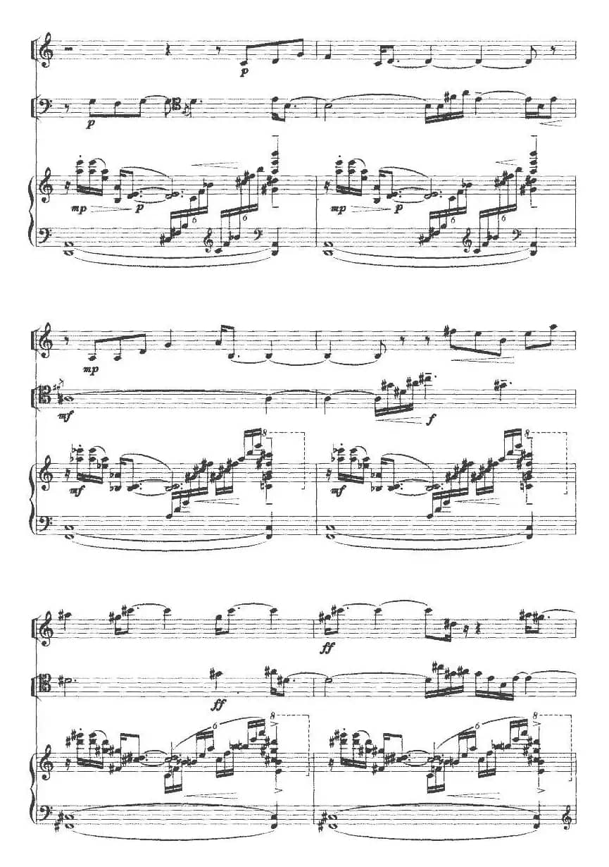 钢琴三重奏（陈铭志作曲版、小提琴+大提琴+钢琴）