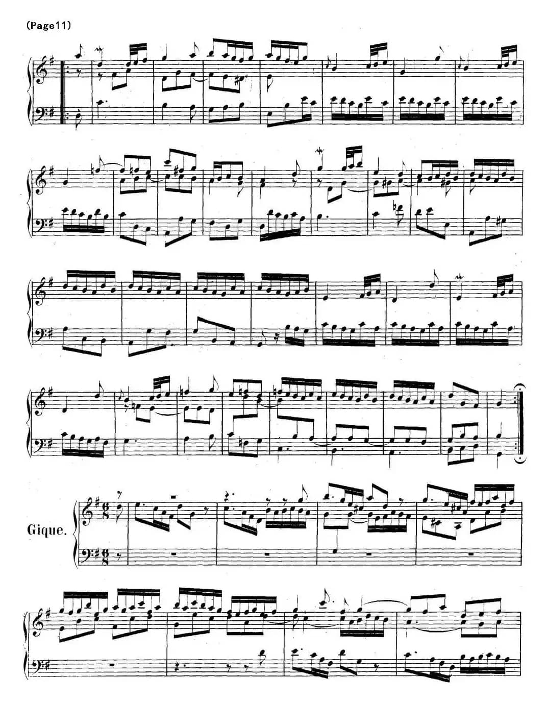 帕蒂塔6首德国组曲（No.5 G大调 巴赫 Partita G Major BWV 829）