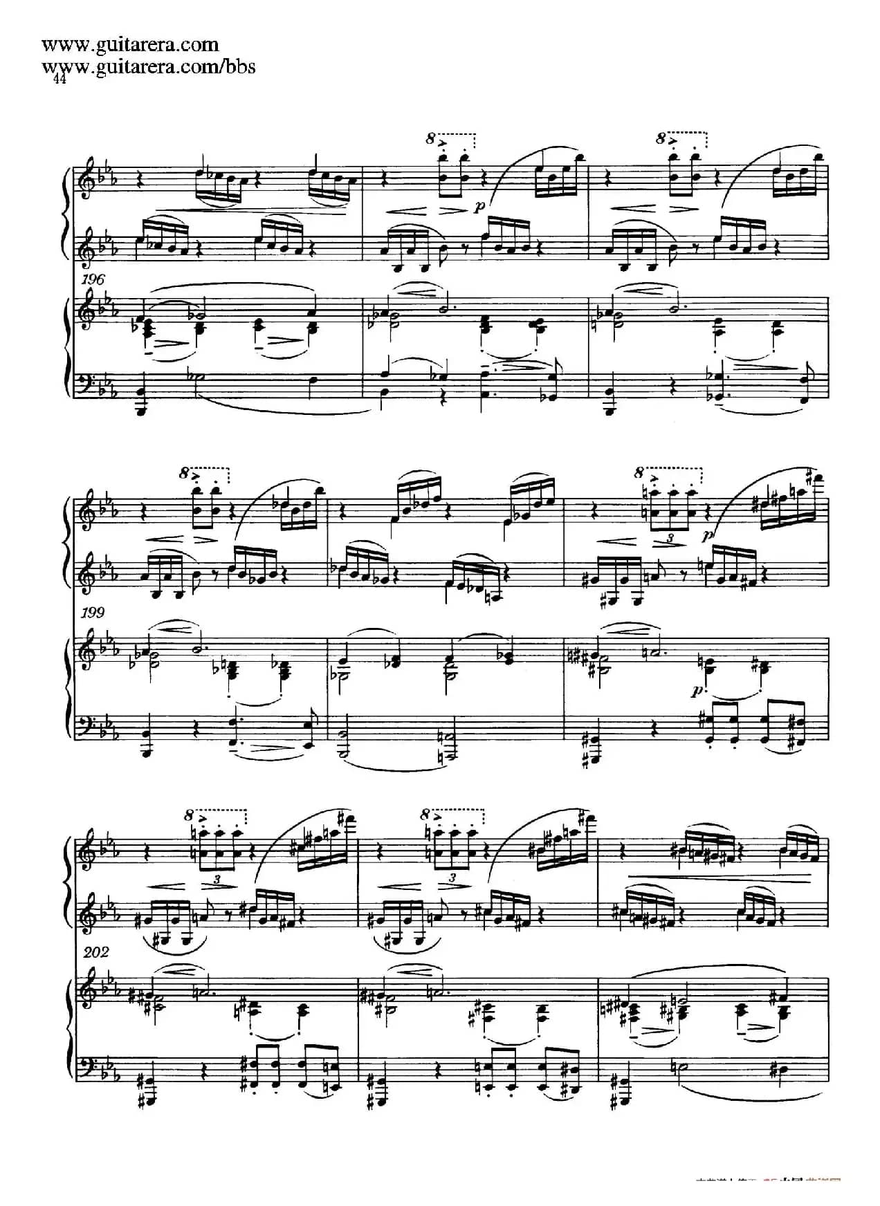 c小调第二钢琴协奏曲 Op.18（双钢琴·第一乐章）