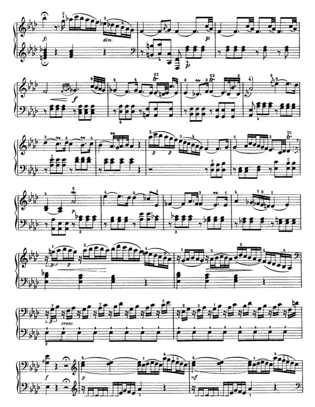 海顿 钢琴奏鸣曲 Hob XVI 46 Divertimento Ab major