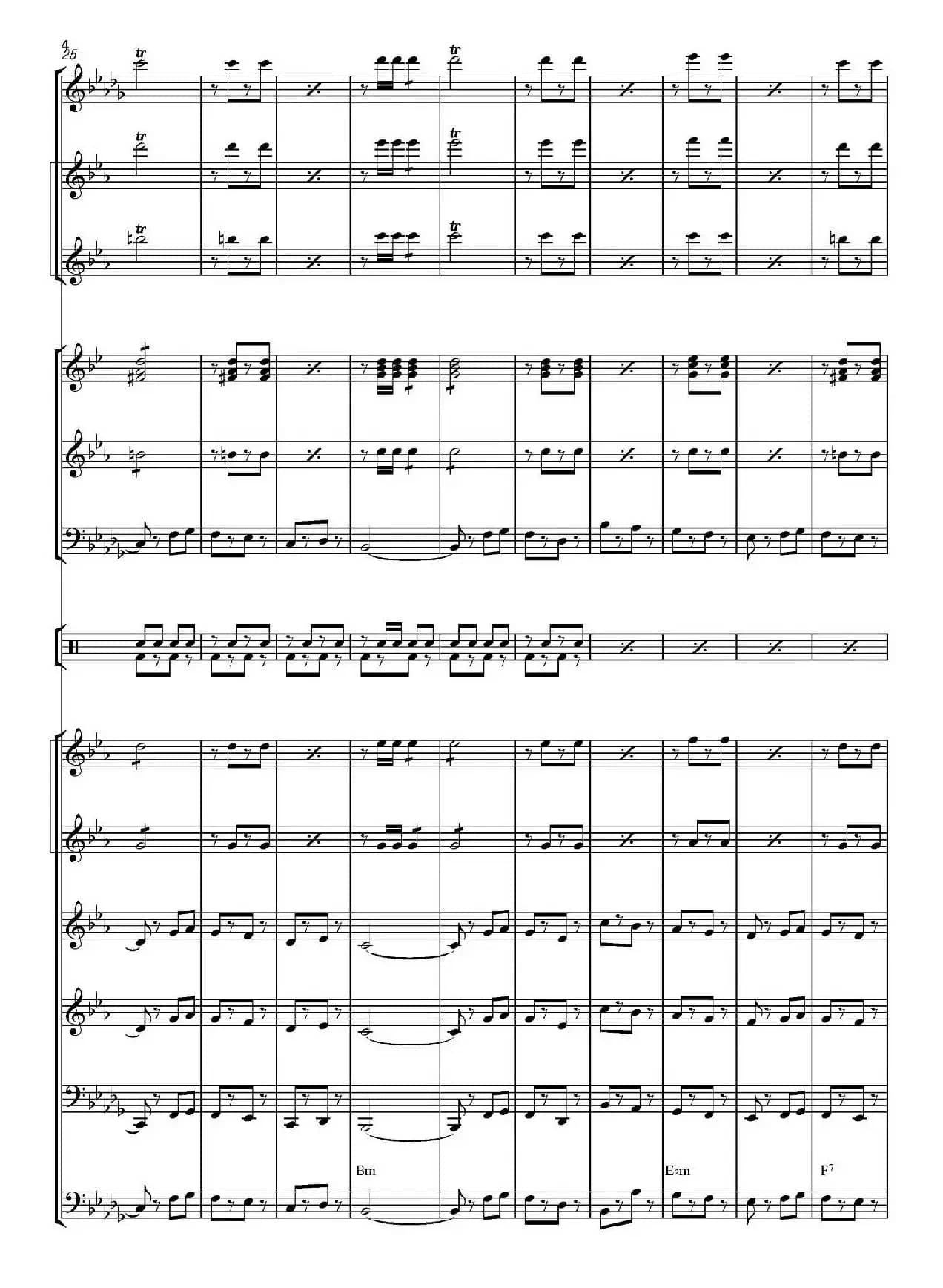 俄罗斯进行曲（marche-834）（合奏、俄罗斯原版谱）