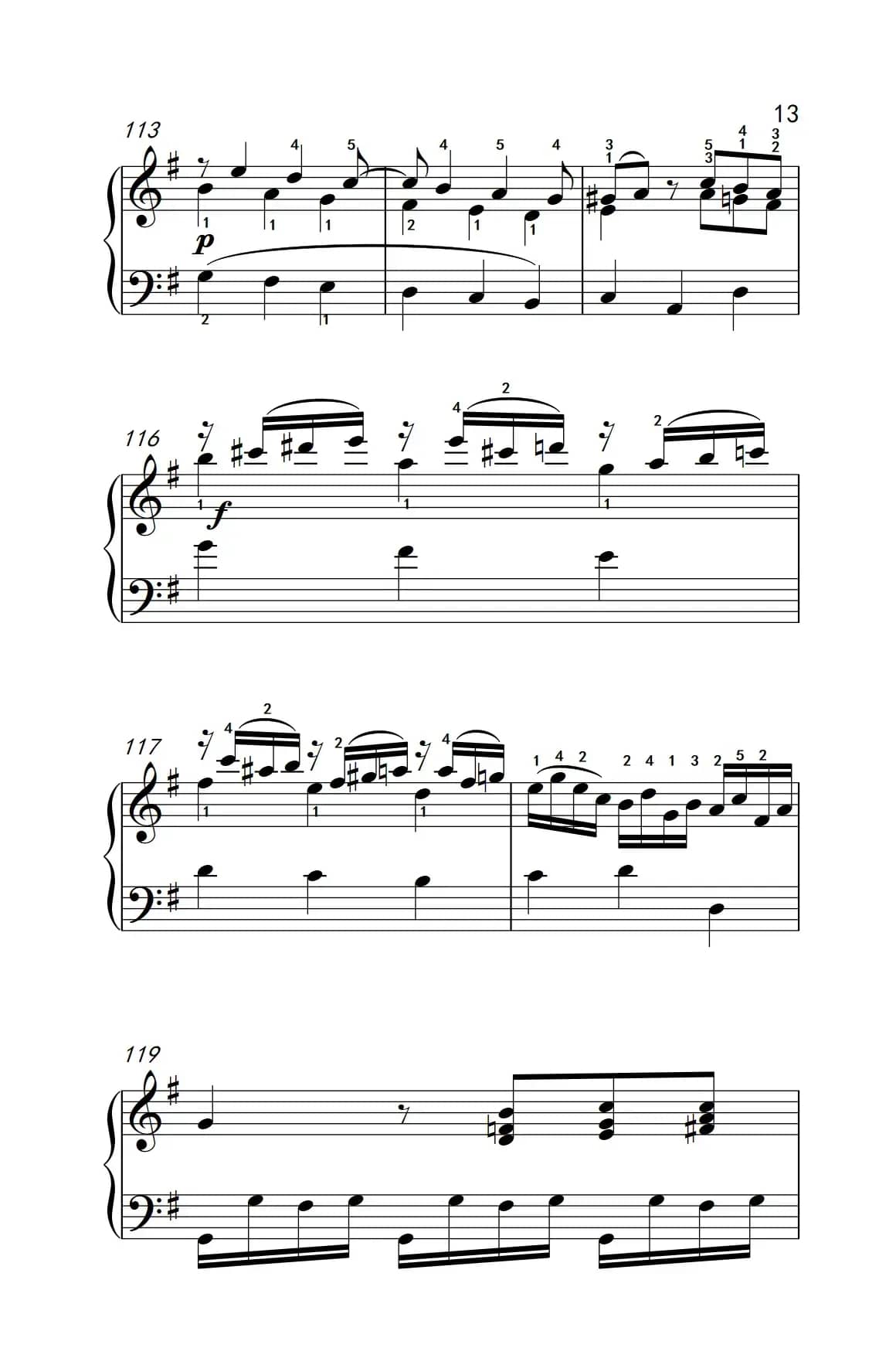 第六级 2.G大调奏鸣曲 莫扎特（中央音乐学院 钢琴（业余）考级教程 4-6级）